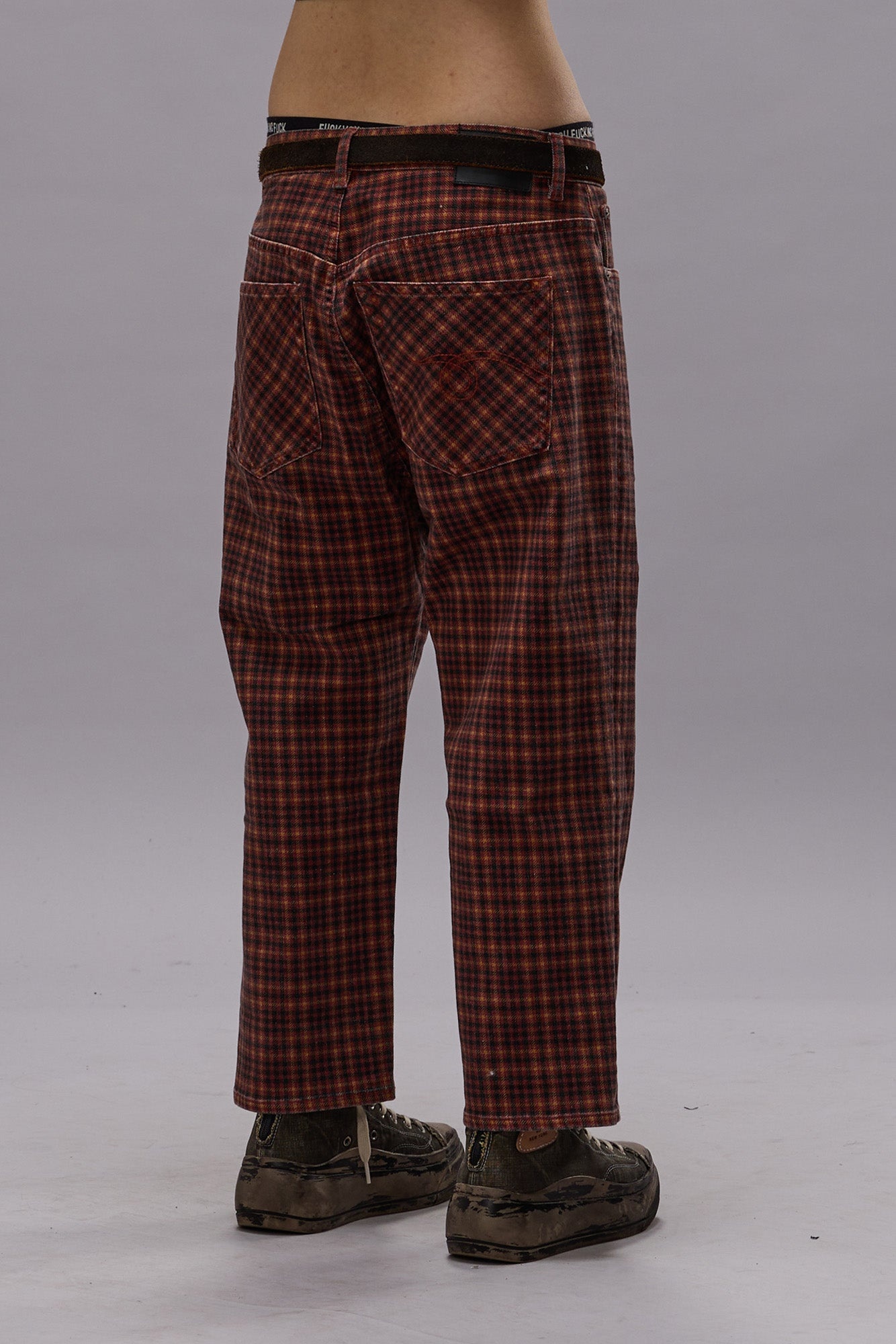 TAILORED DROP - PRINTED AUBURN PLAID - R13 - 7