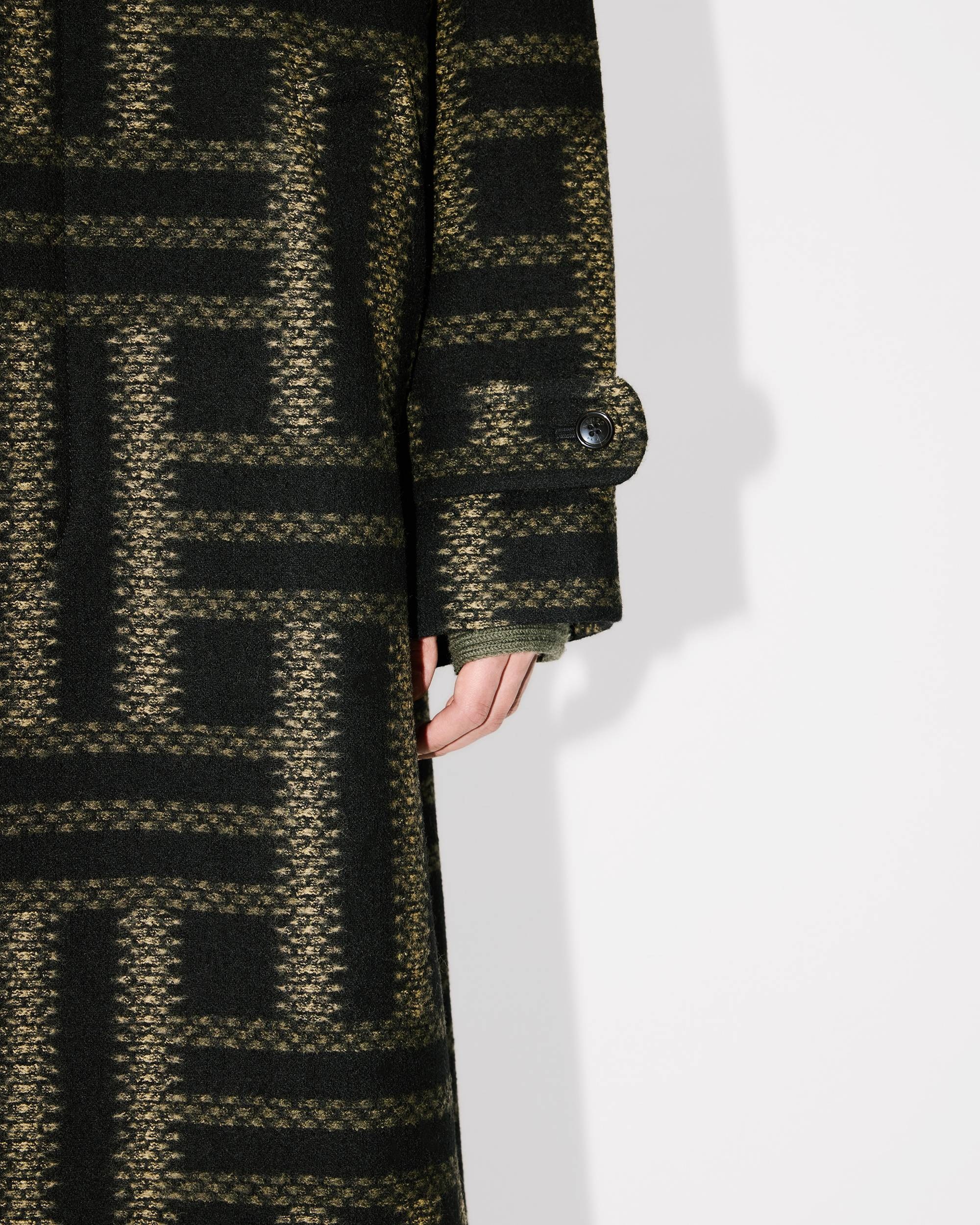 'KENZO Weave' wool overcoat - 6