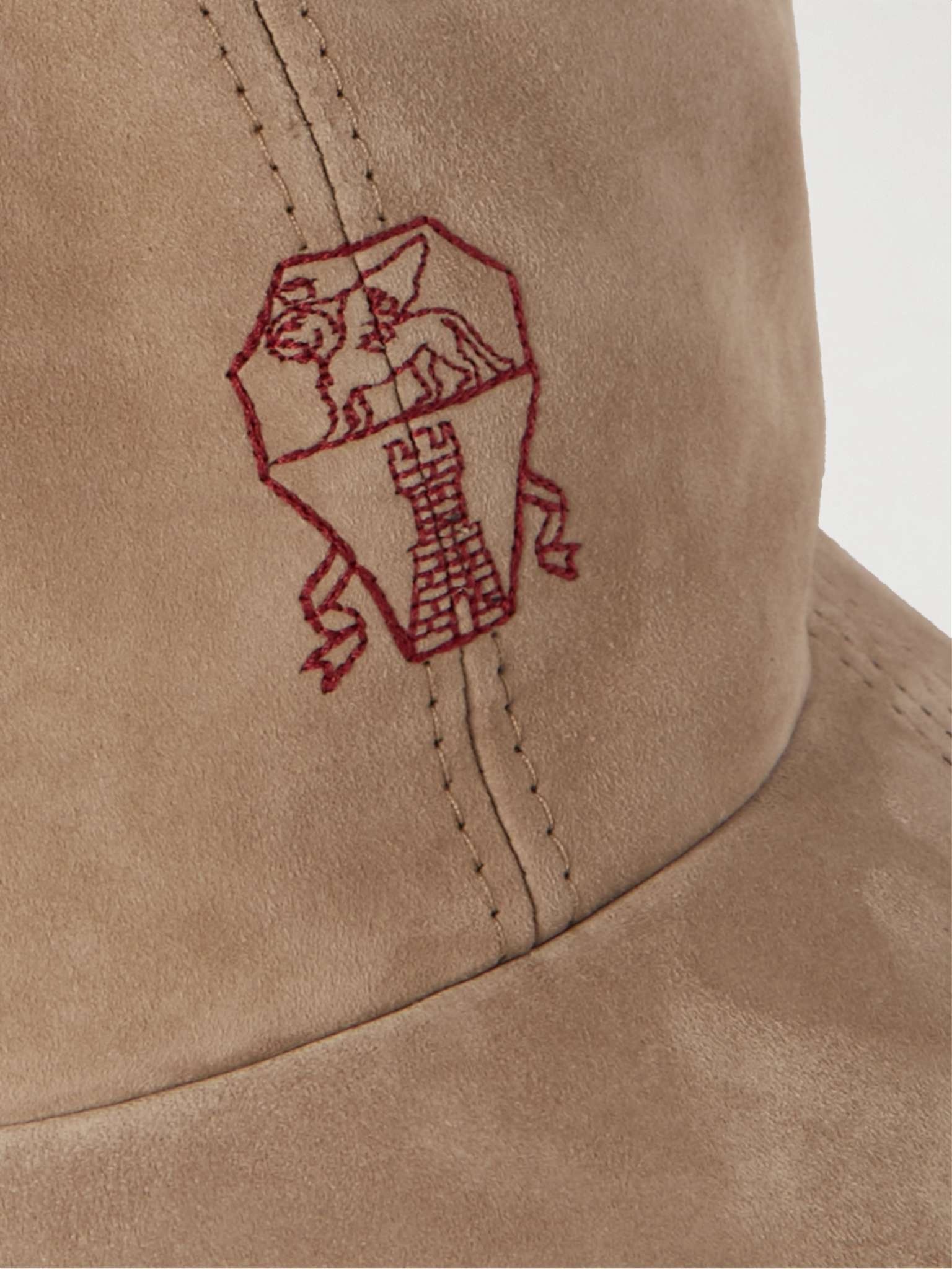Brunello Cucinelli Leather-Trimmed Suede Baseball Cap mrporter