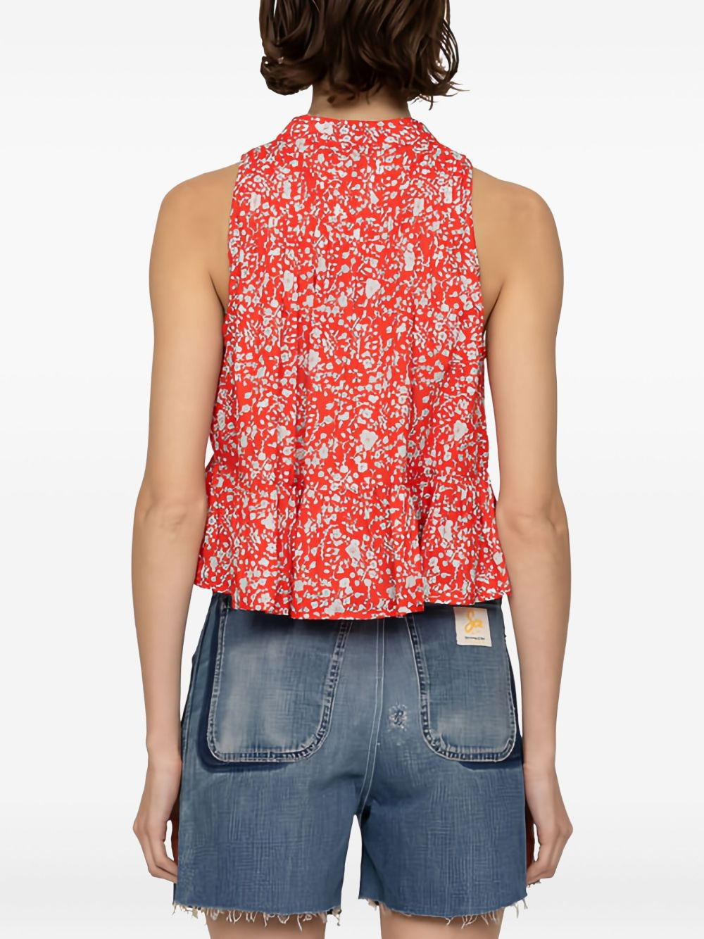 Lucille liberty floral-print knot top - 3