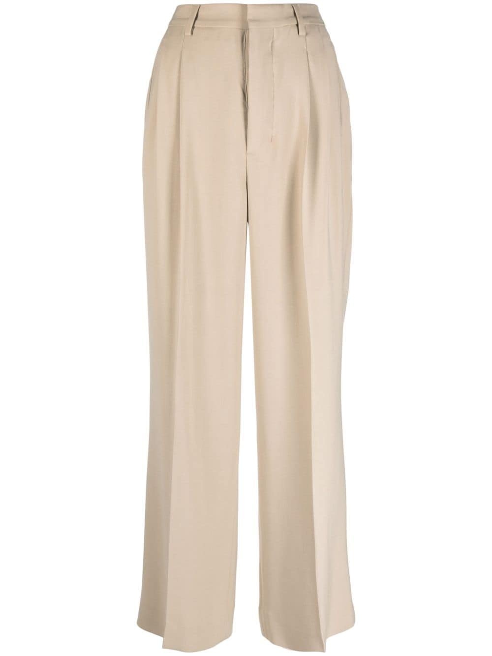 pressed-crease straight-leg trousers - 1