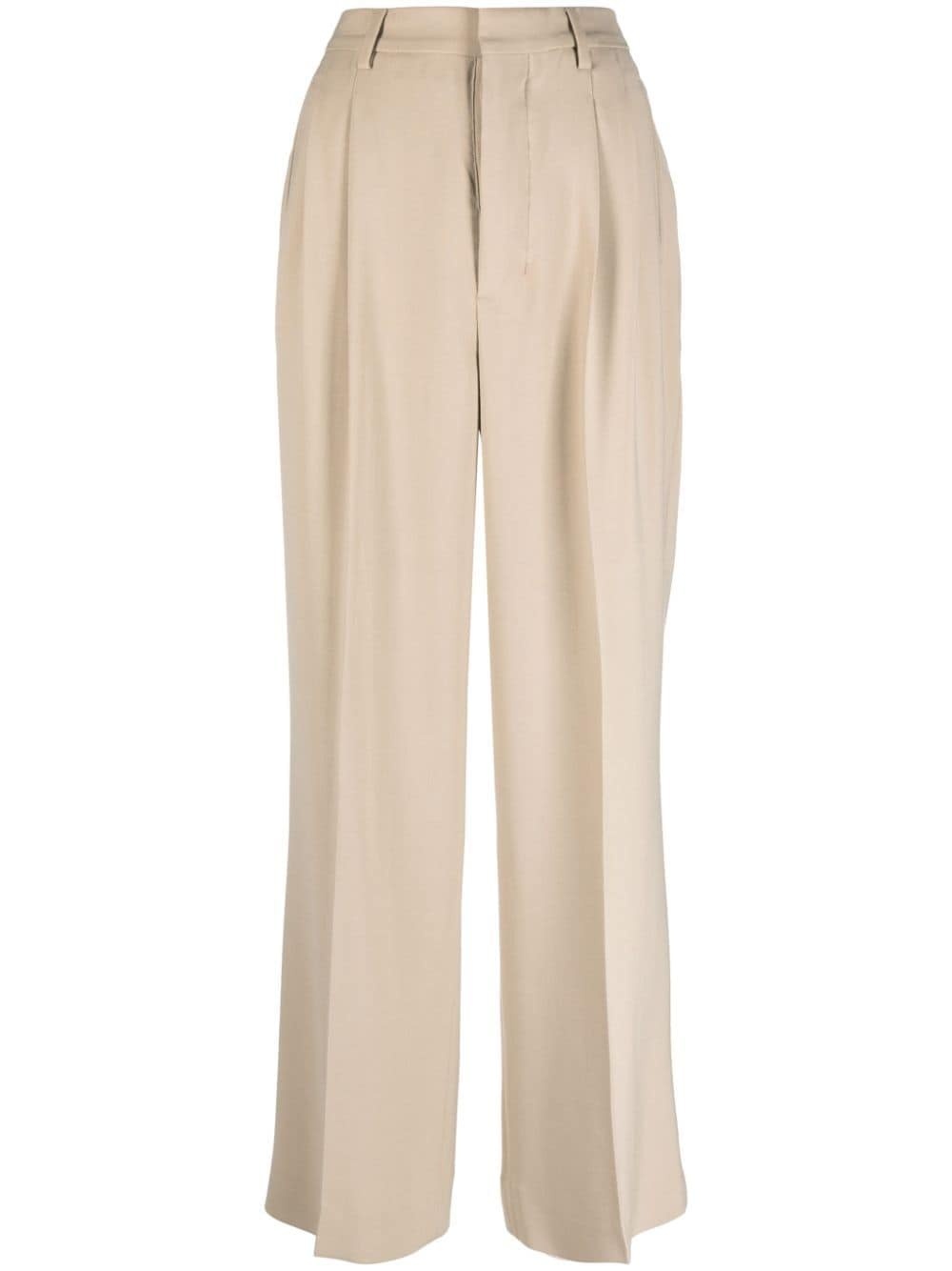 pressed-crease straight-leg trousers - 2