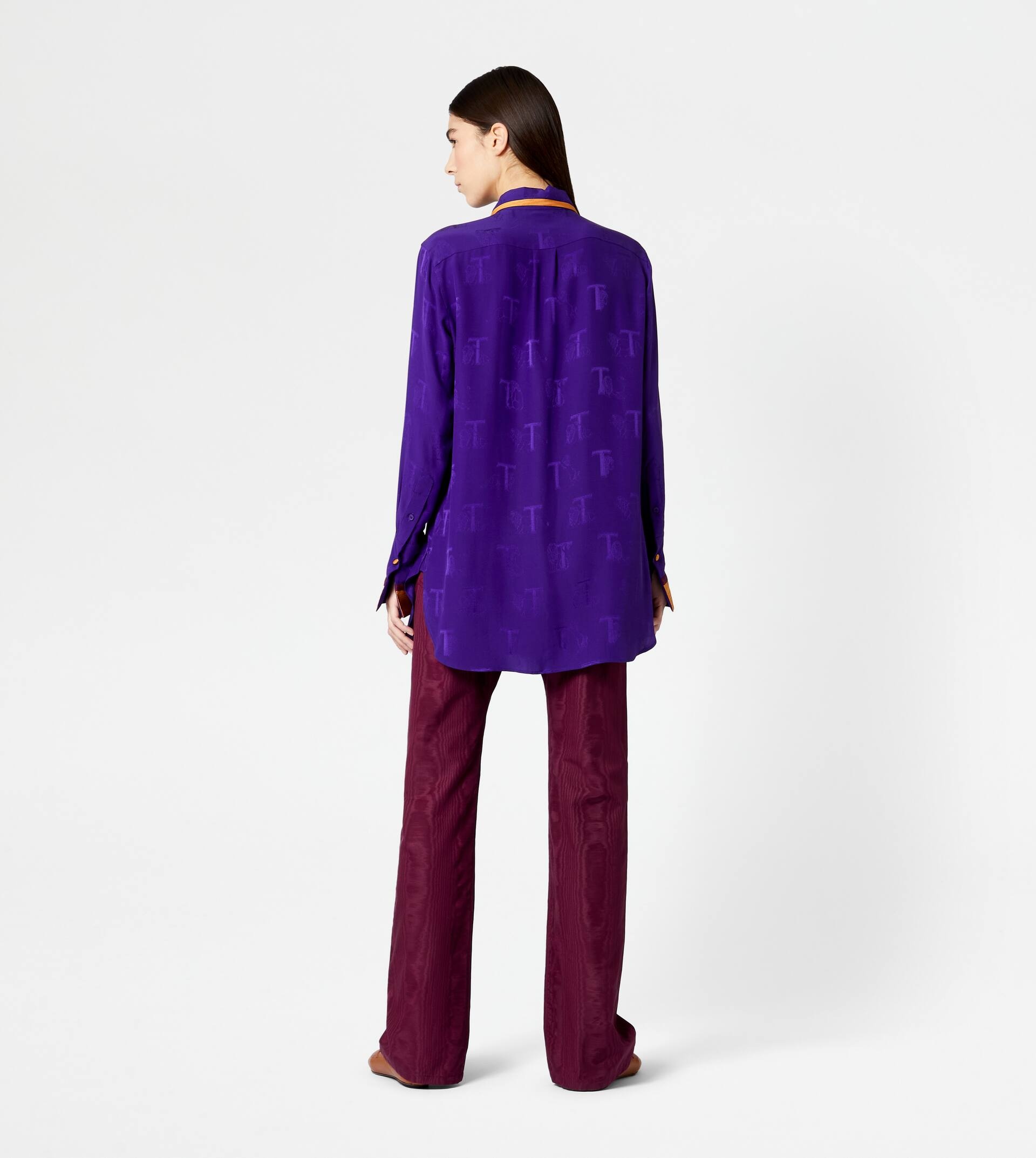 SHIRT IN SILK - VIOLET - 3