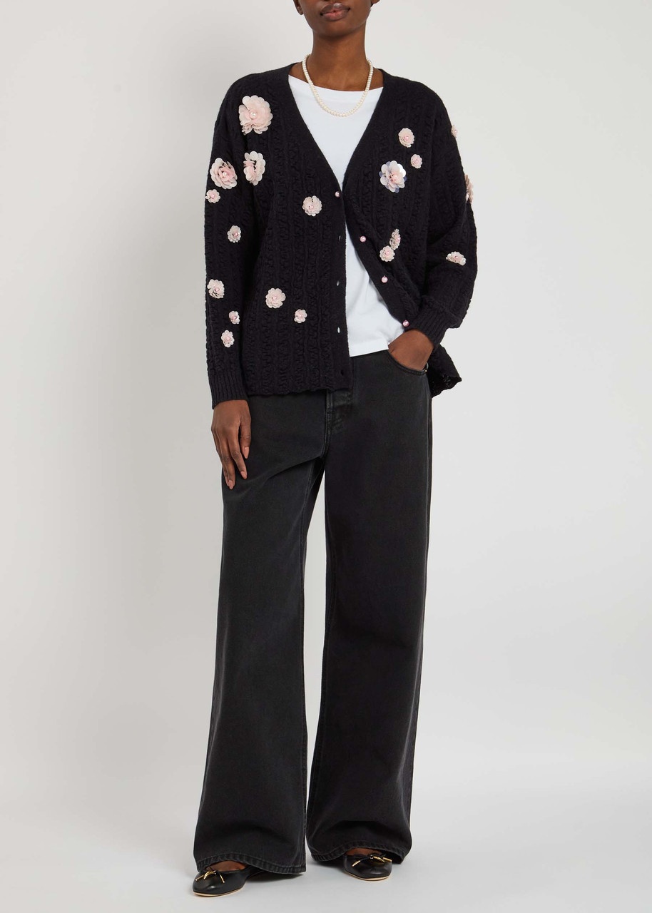 Bernadette Cammi Floral-embellished Wool-blend Cardigan - 4