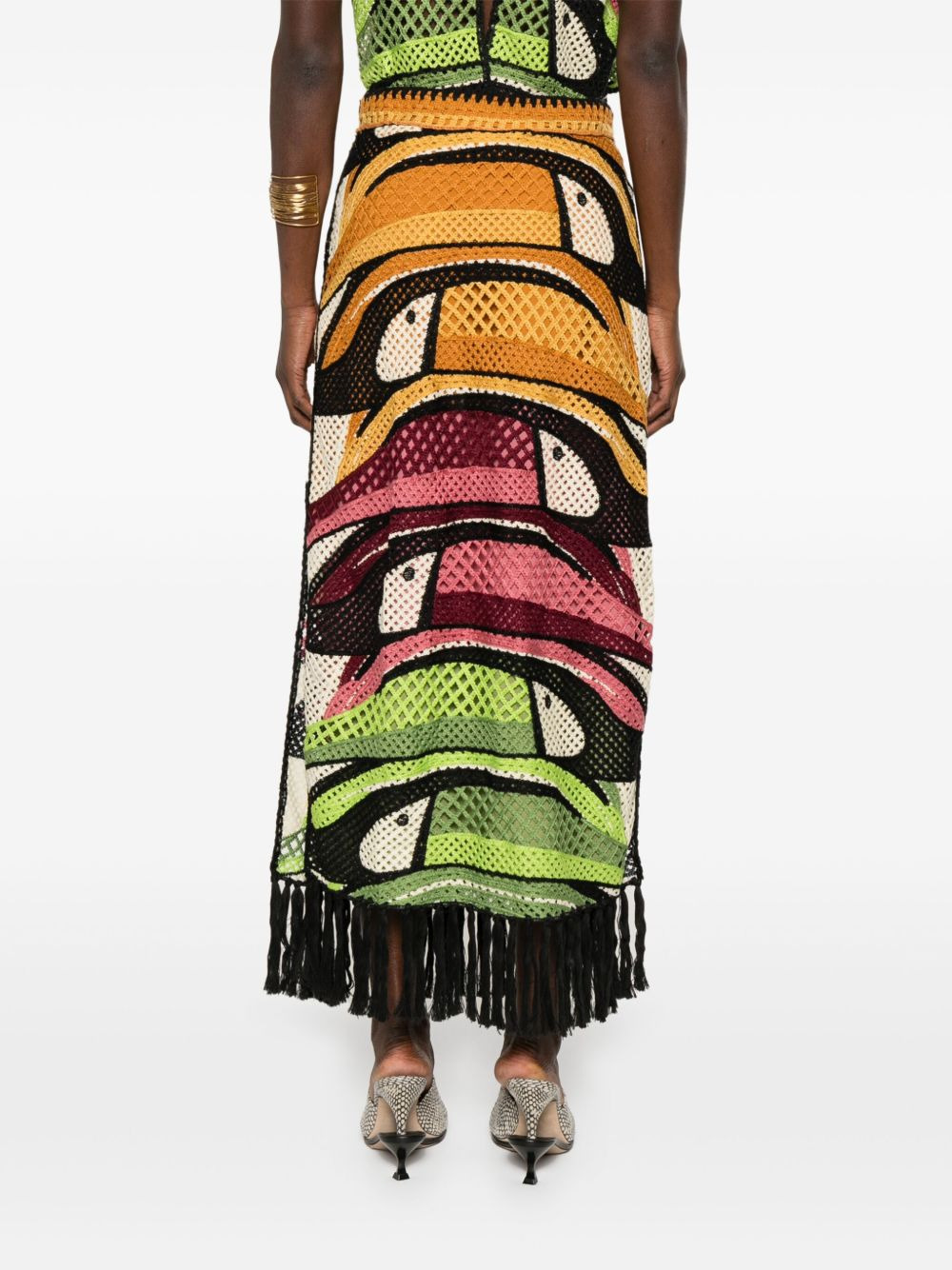 Toucan Tree midi skirt - 4