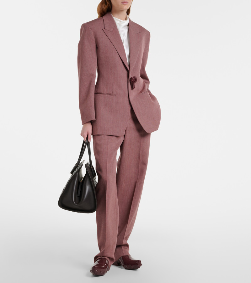 Bottega Veneta Wool and linen-blend tapered pants outlook
