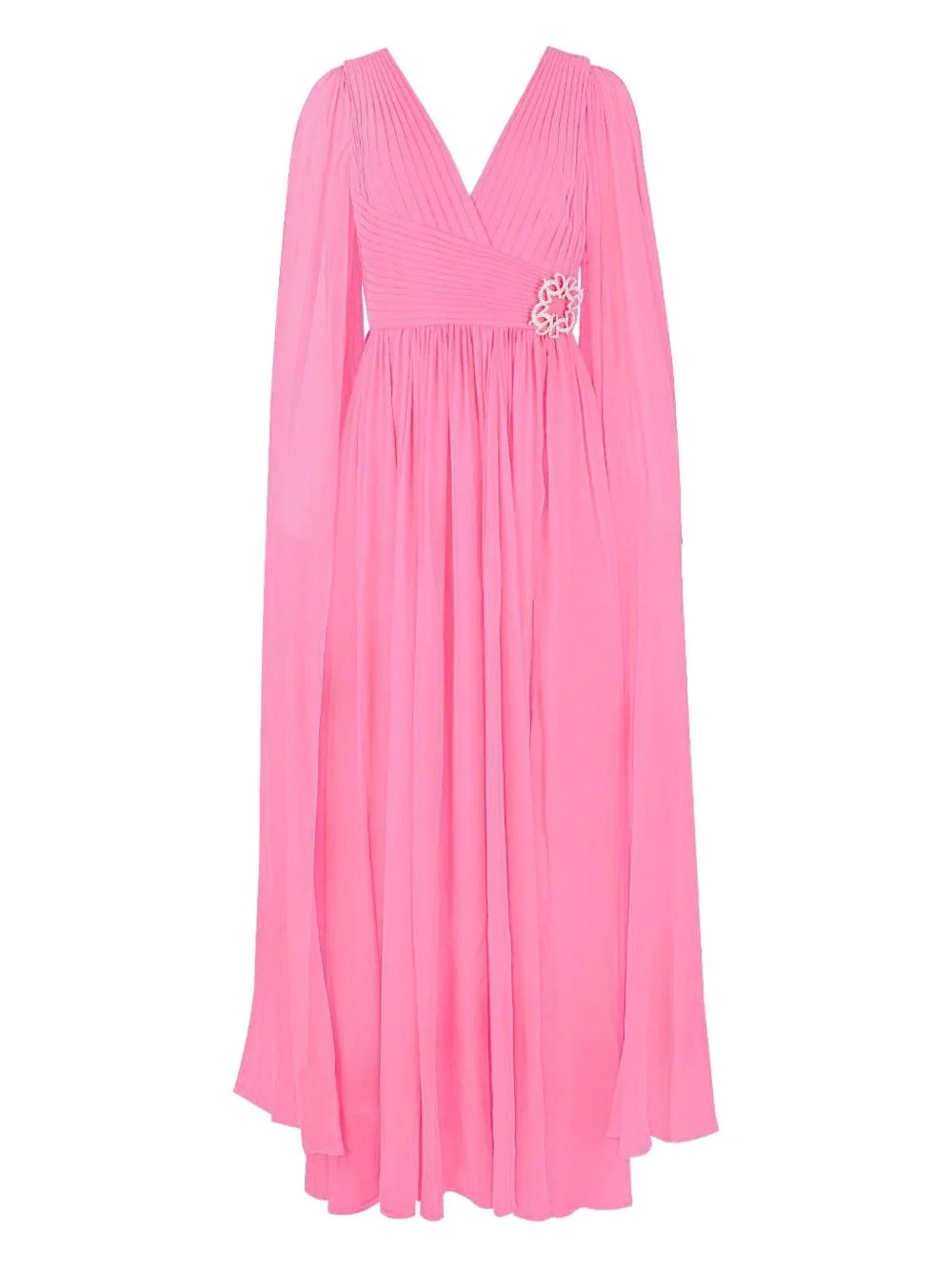 pleated cape dress - 1