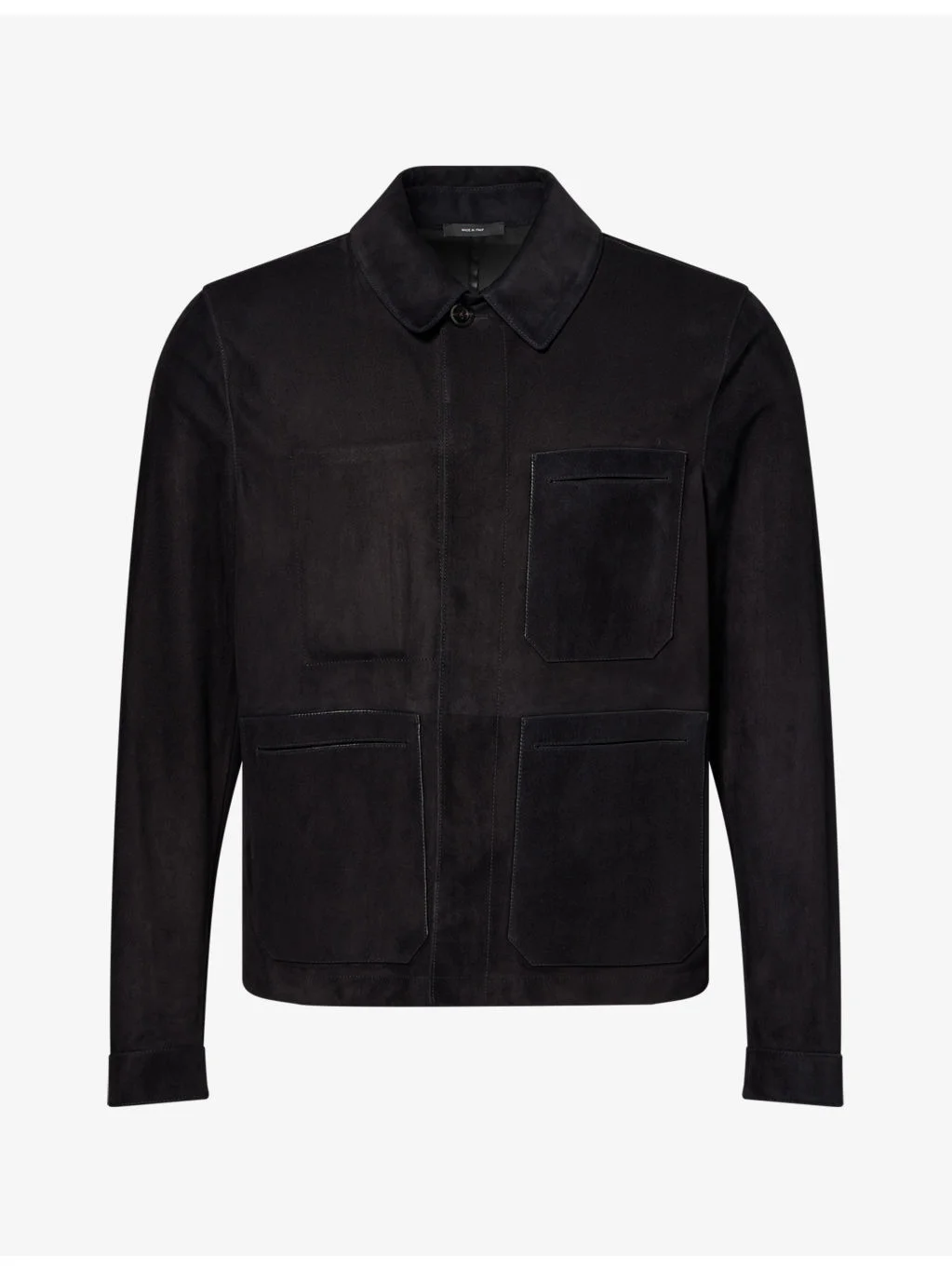 Patch-Pocket Suede Chore Jacket - 1