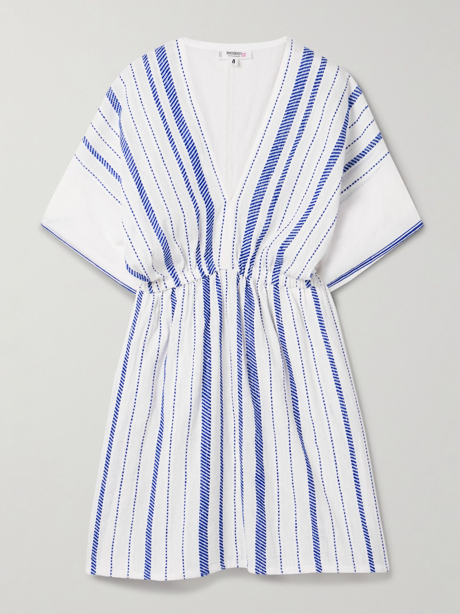 Alem striped cotton-blend voile mini dress White - 1