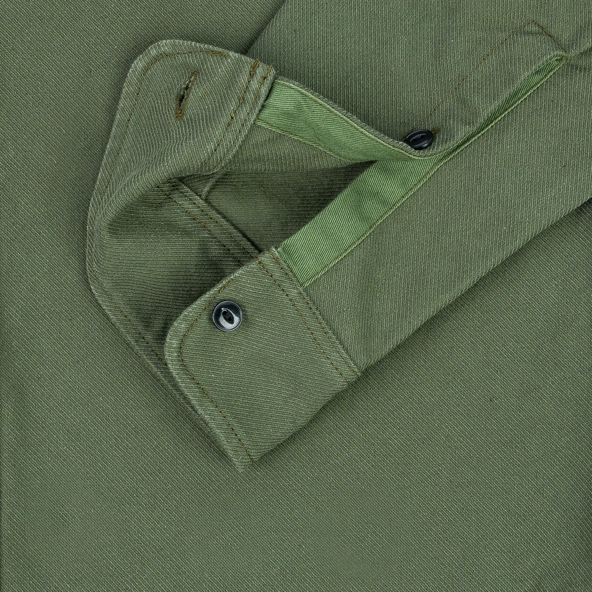IHSH-307-OLV 13oz Military Serge Work Shirt - Olive - 11