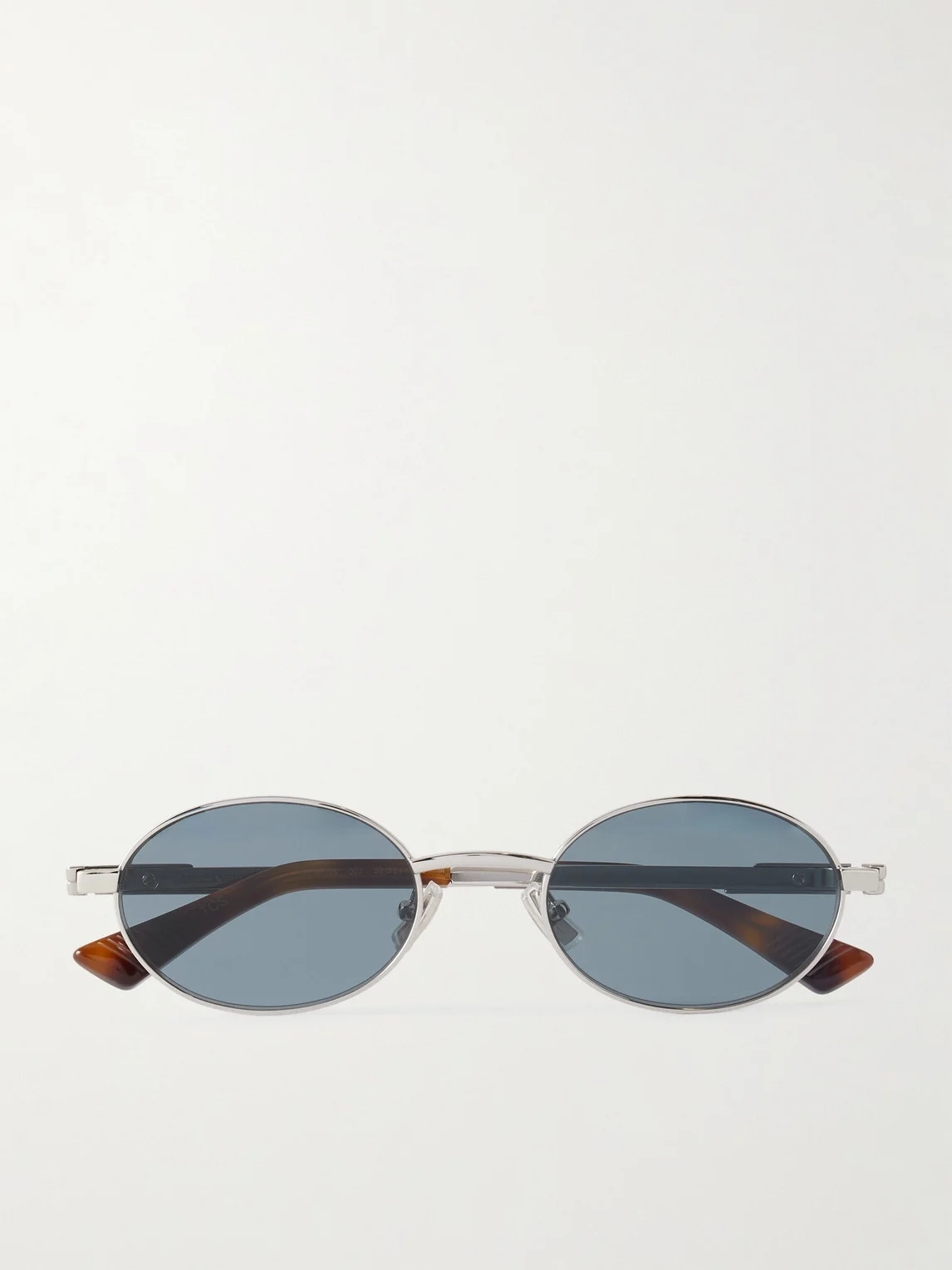 Stretch Panthos Oval-Frame Silver-Tone Sunglasses - 1