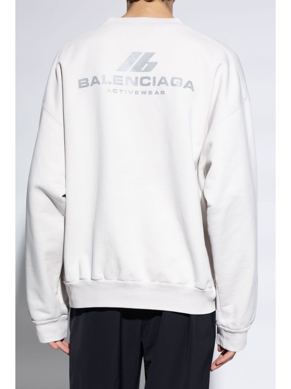 logo-print cotton sweatshirt - 4
