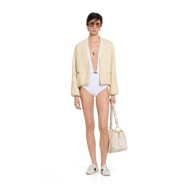 GUCCI Check cotton tweed jacket outlook