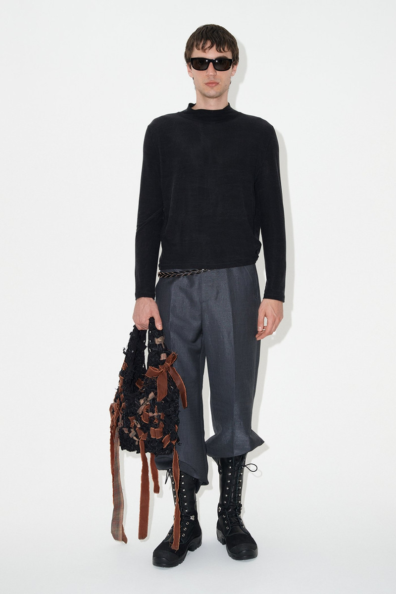 Our Legacy Artist Polo Black Antiqued Cotton outlook