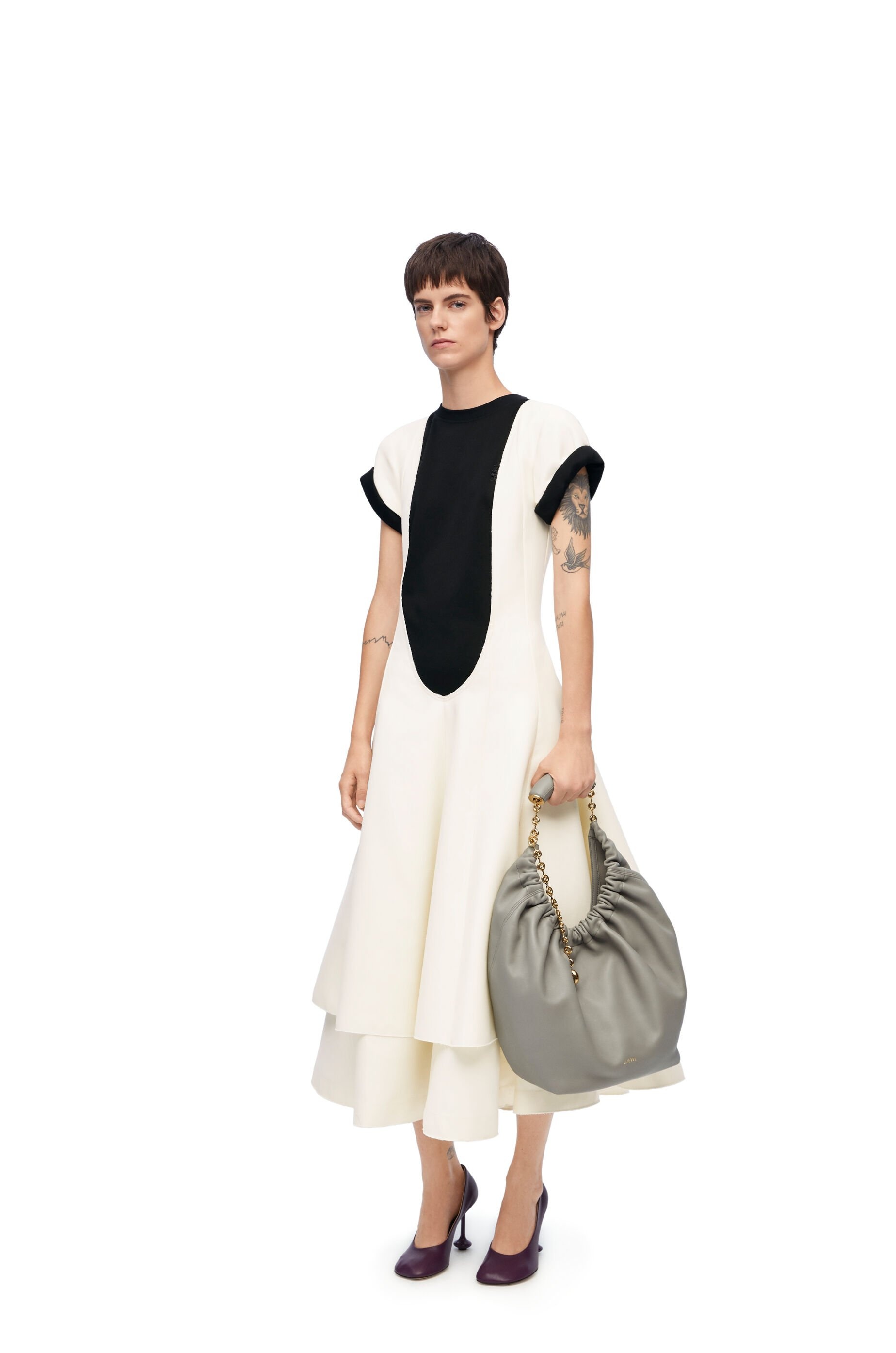 Double layer dress in wool and cotton - 2