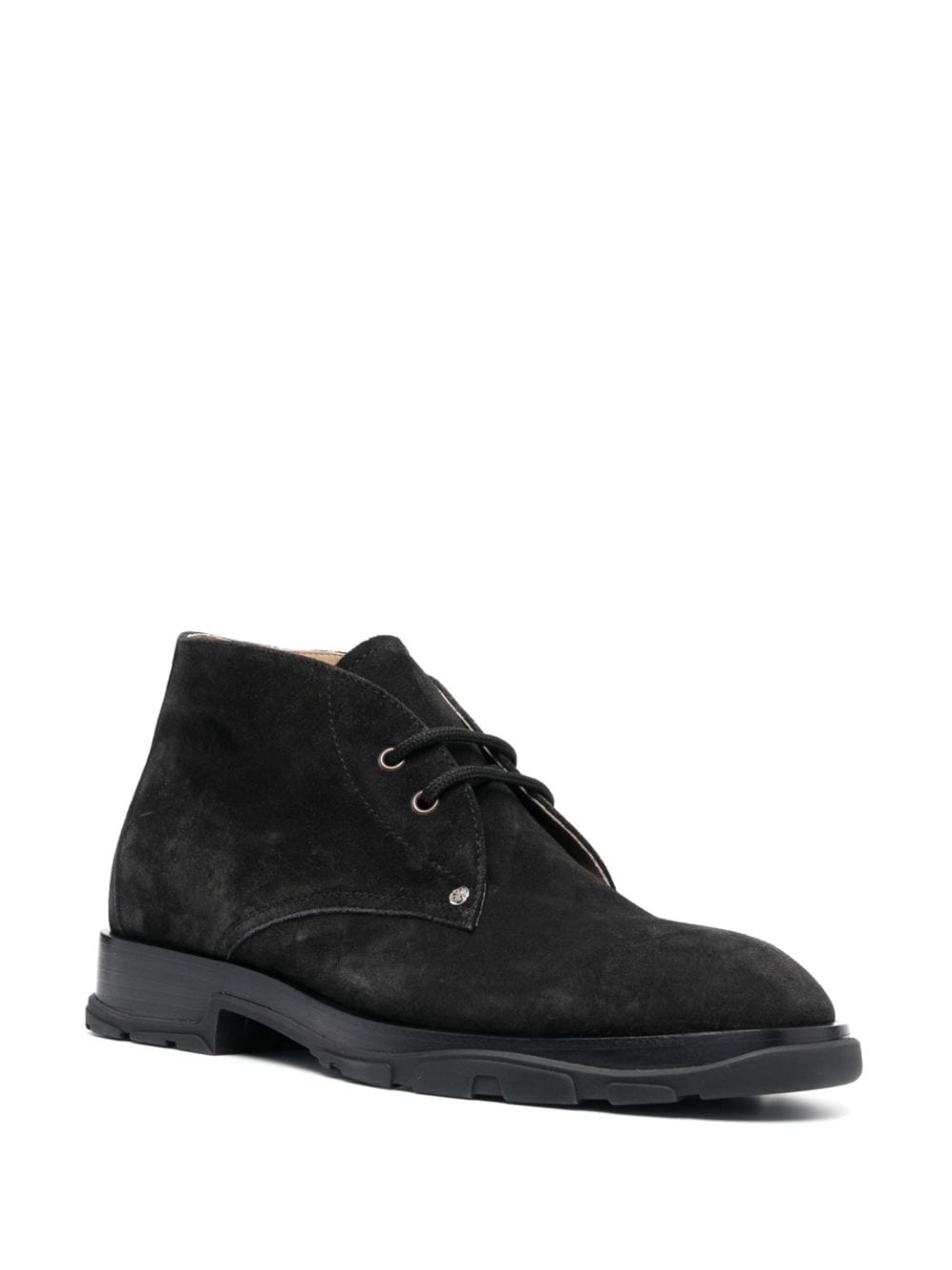 lace-up suede boots - 2