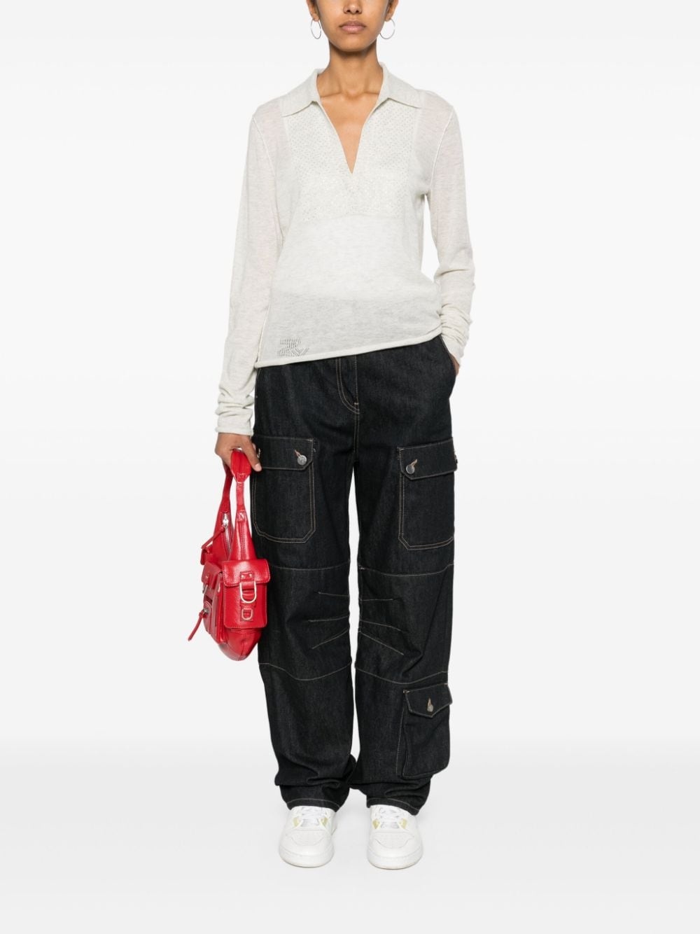 Sally rhinestone-embellished cashmere jumper - 2