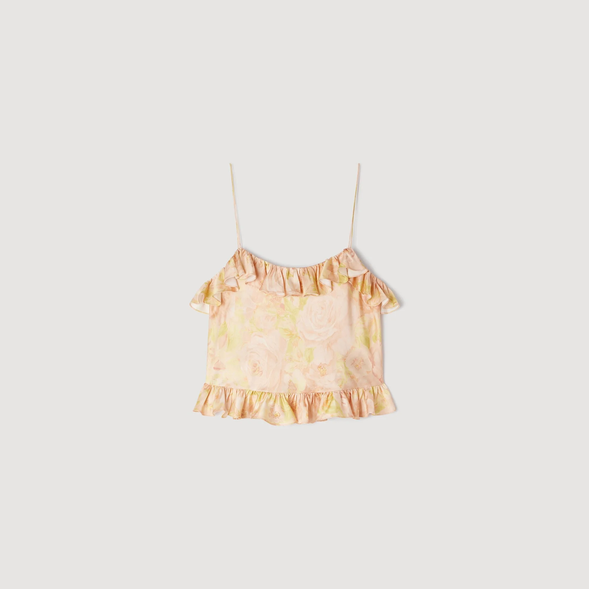 FLOWER PRINT CROP TOP - 1