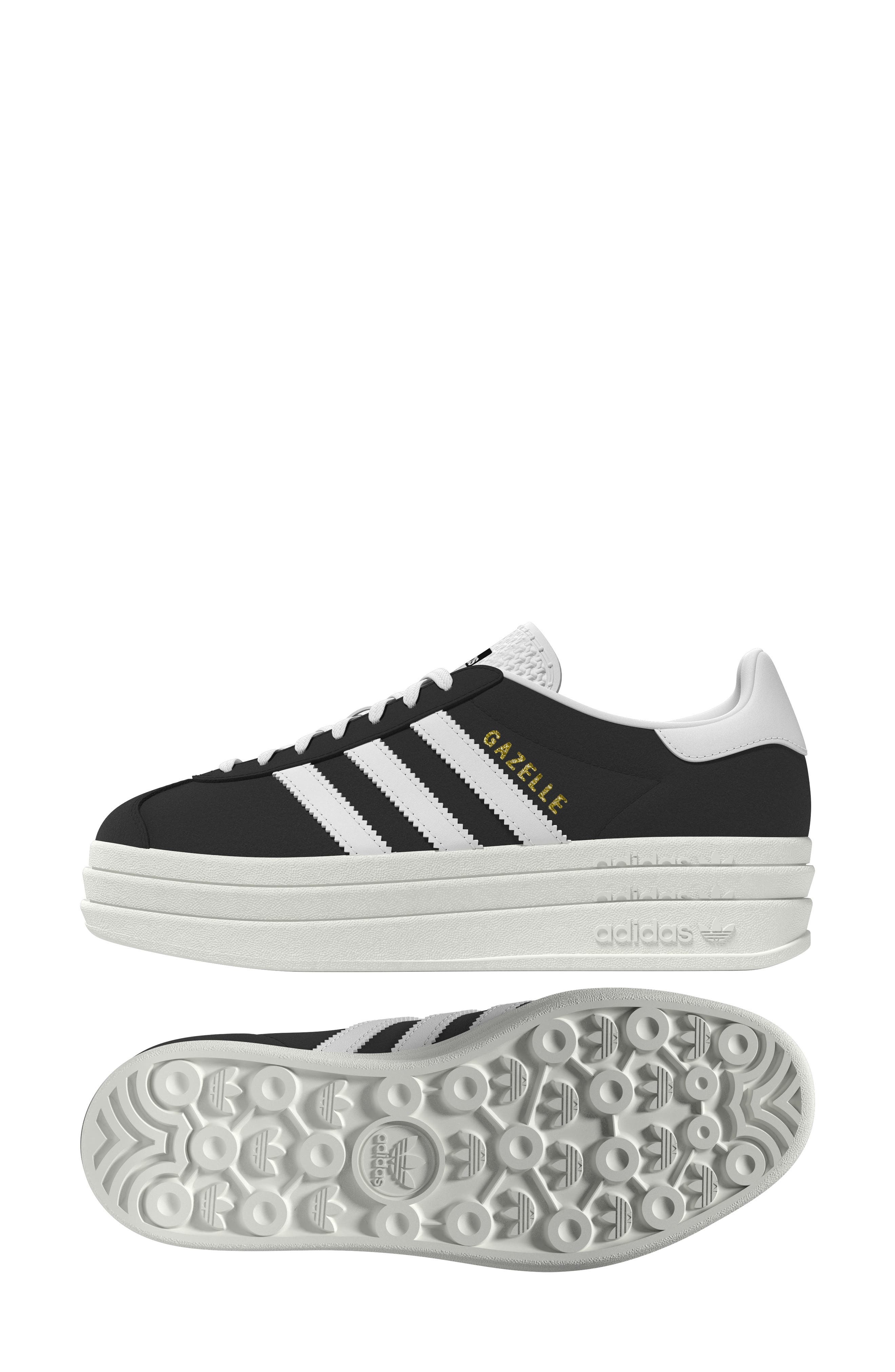 adidas Gazelle Bold Platform Sneaker in Cblack/cwh at Nordstrom - 8