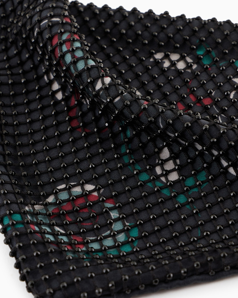 GIORGIO ARMANI PRINTED SILK SCARF WITH RHINESTONES outlook