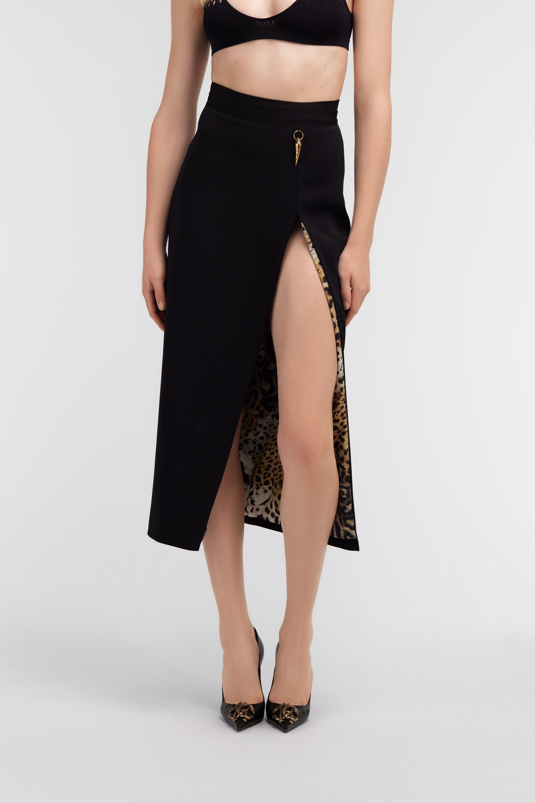 Midi skirt with slit - 3