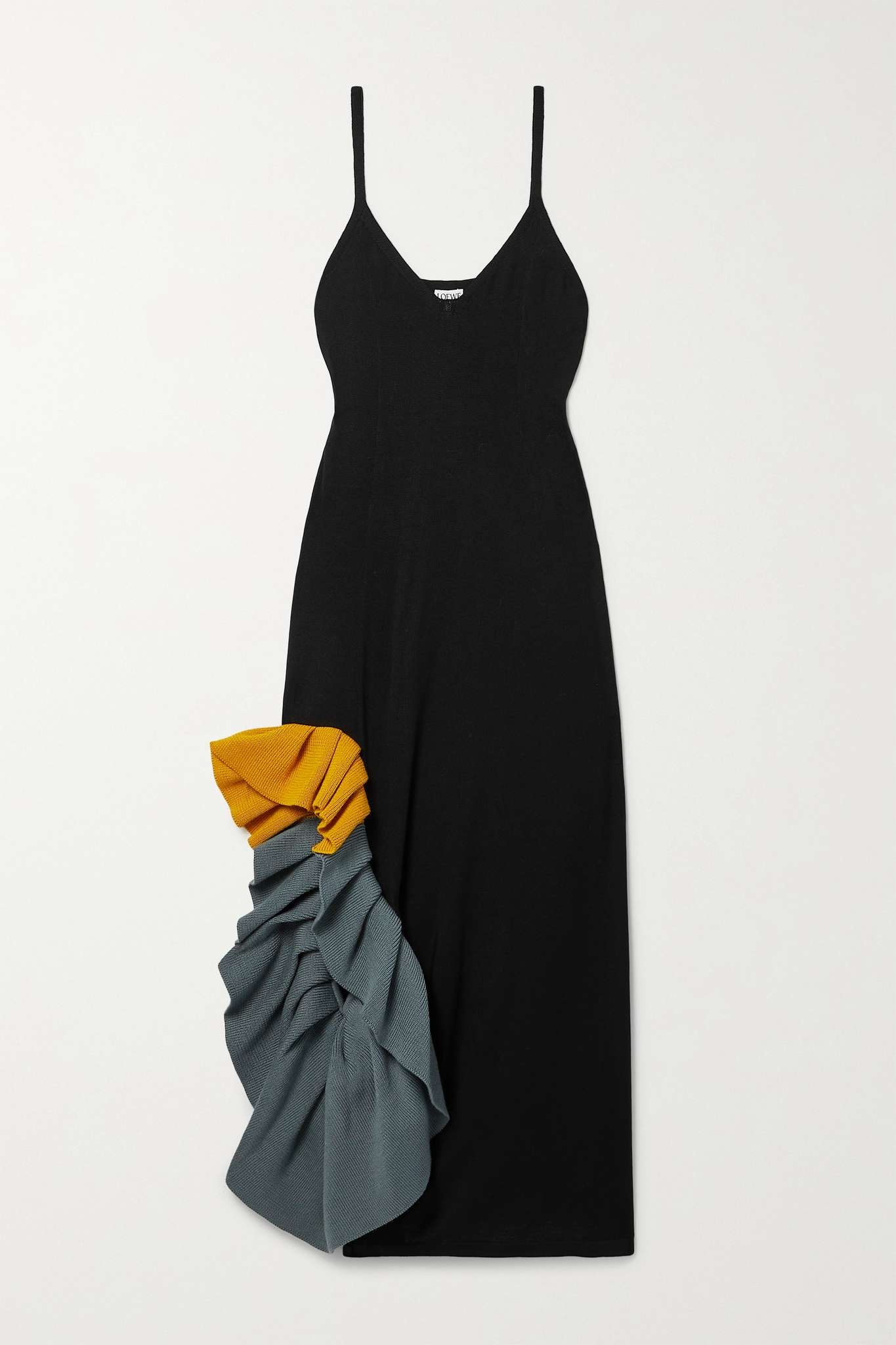 Convertible ruffled wool midi dress - 1