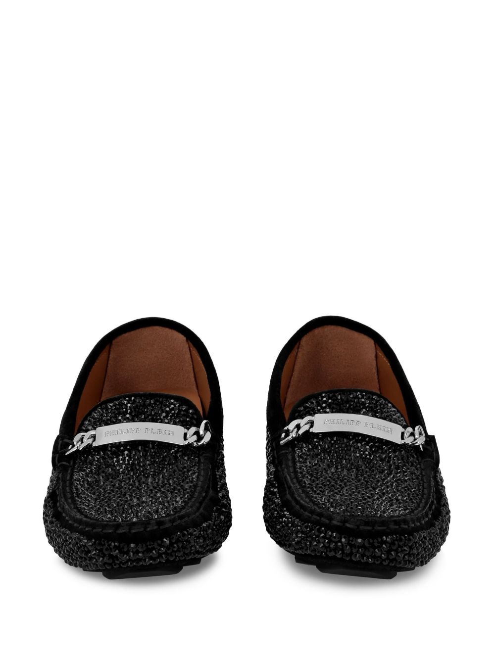rhinestone-embellished loafers - 4