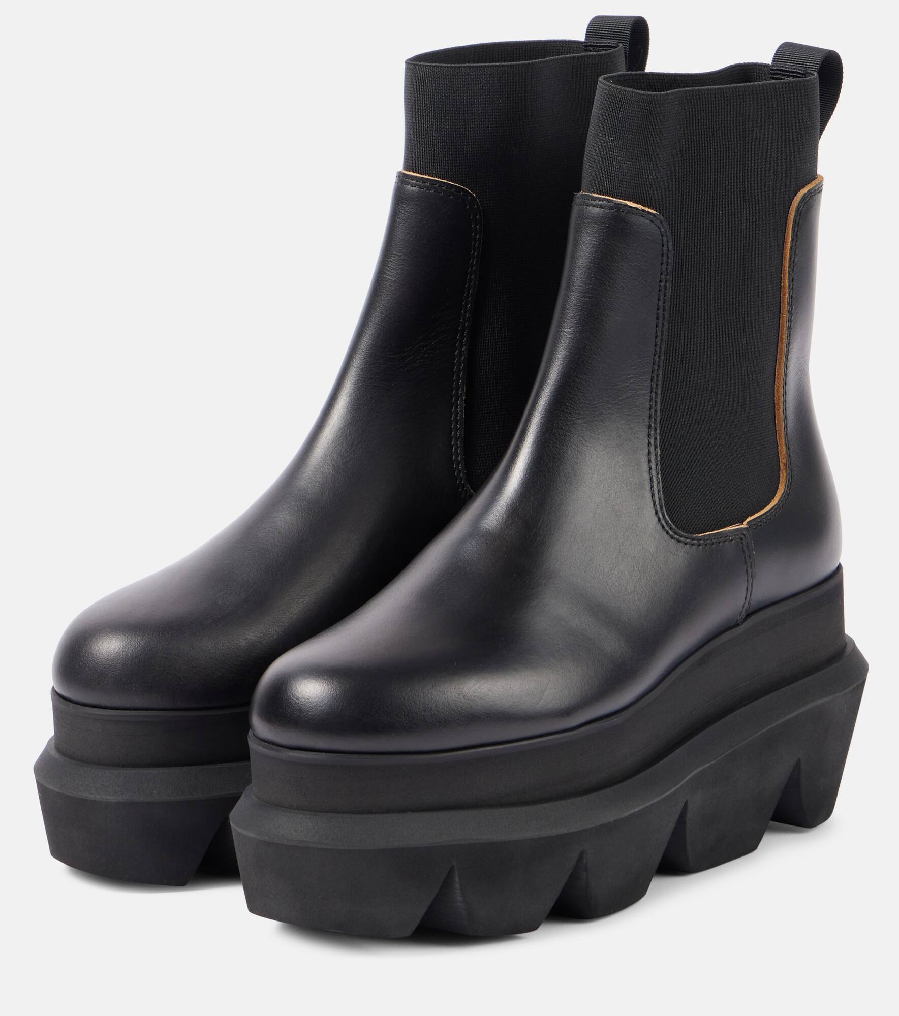 Leather Chelsea boots - 5