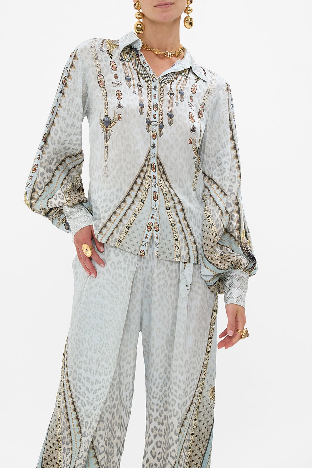 SPLIT SLEEVE BLOUSE - 5