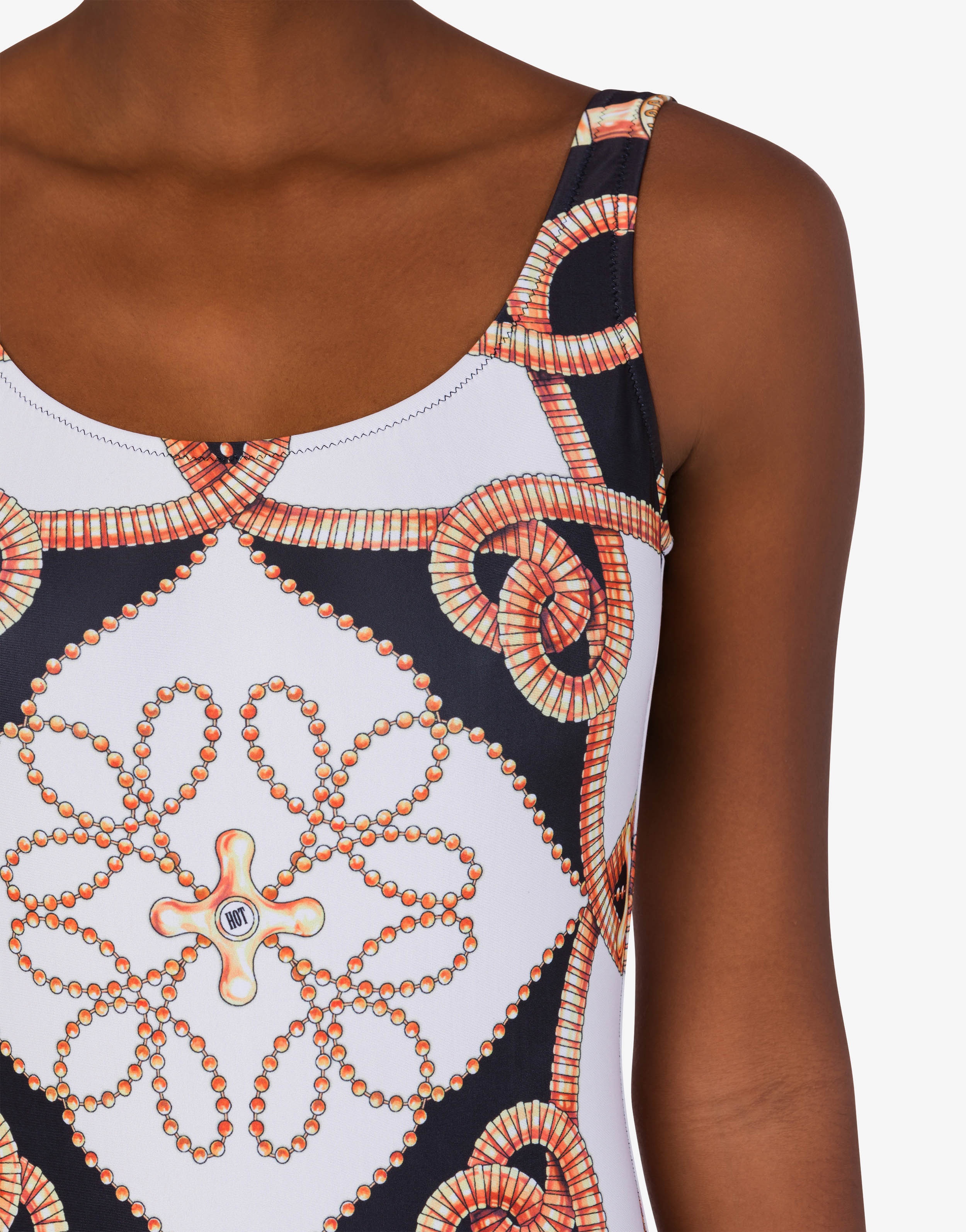 FAUCETS PRINT ONE-PIECE SWIMSUIT - 4
