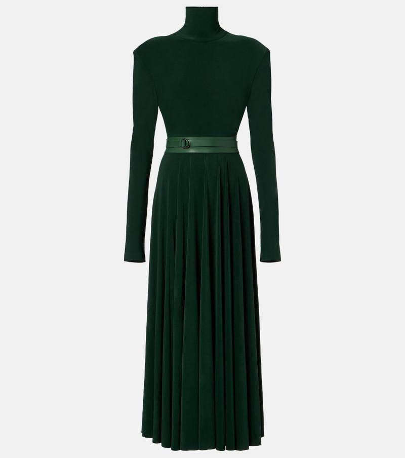 Belted pleated midi dress 1