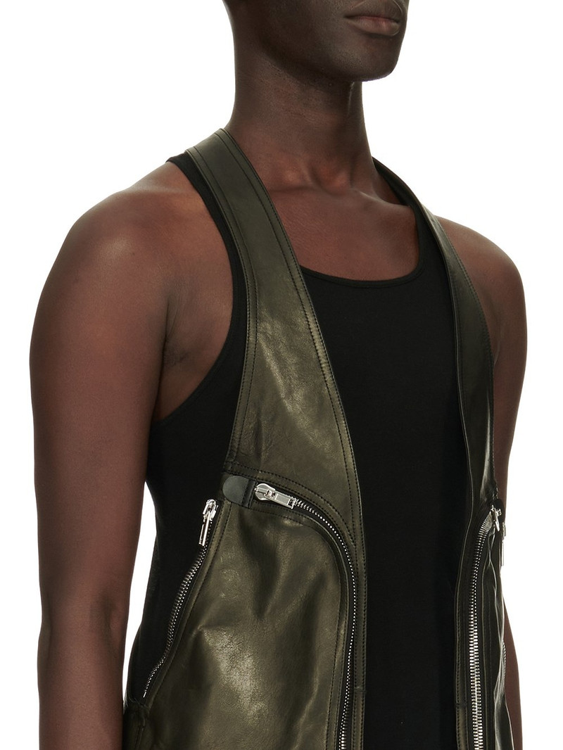 open-front leather gilet 4