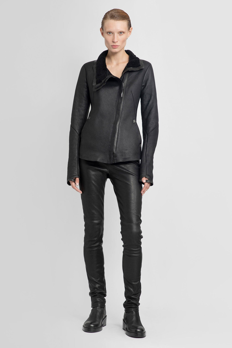 ISAAC SELLAM WOMAN BLACK LEATHER JACKETS 5
