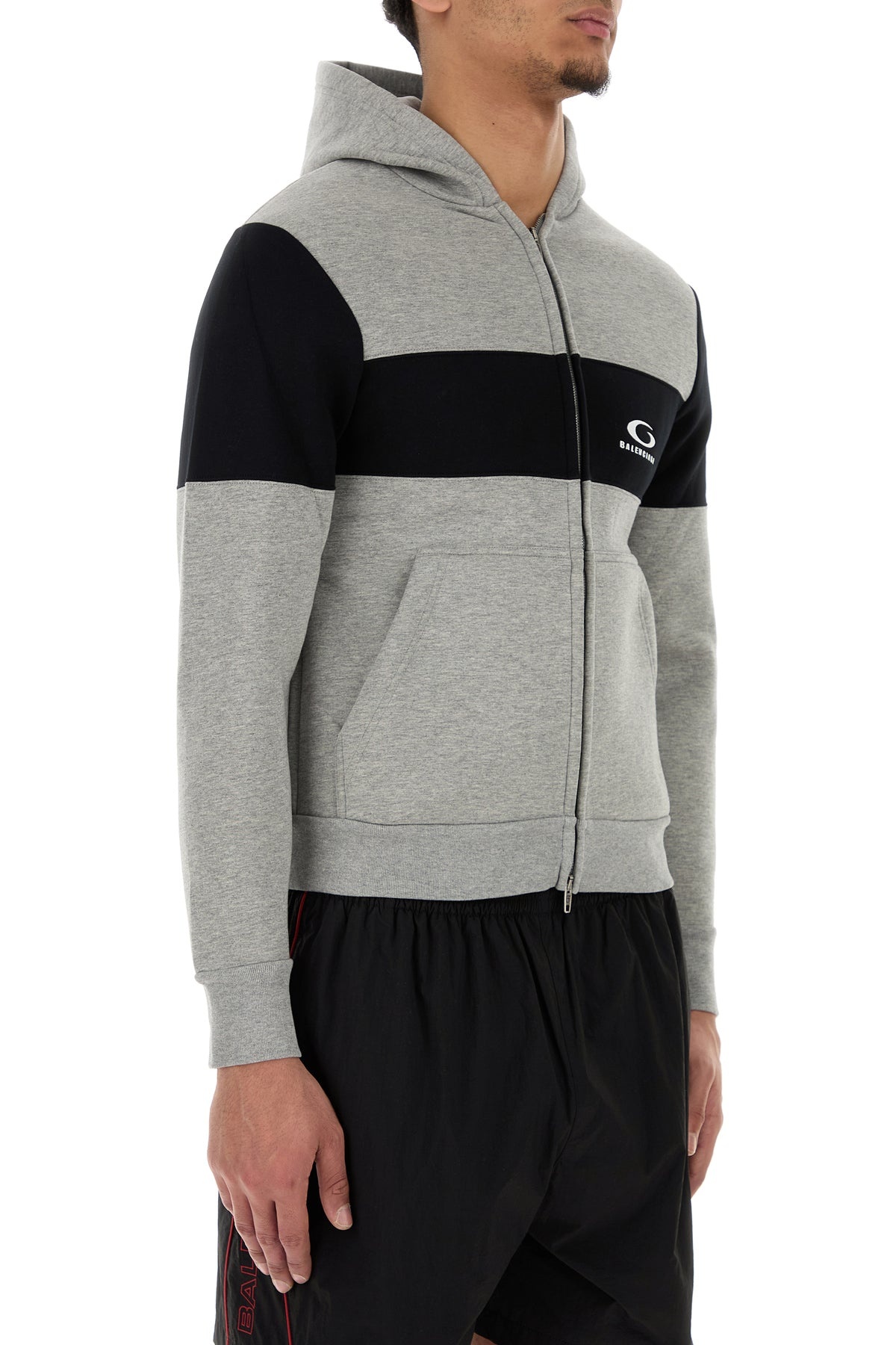 Melange grey cotton sweatshirt - 3