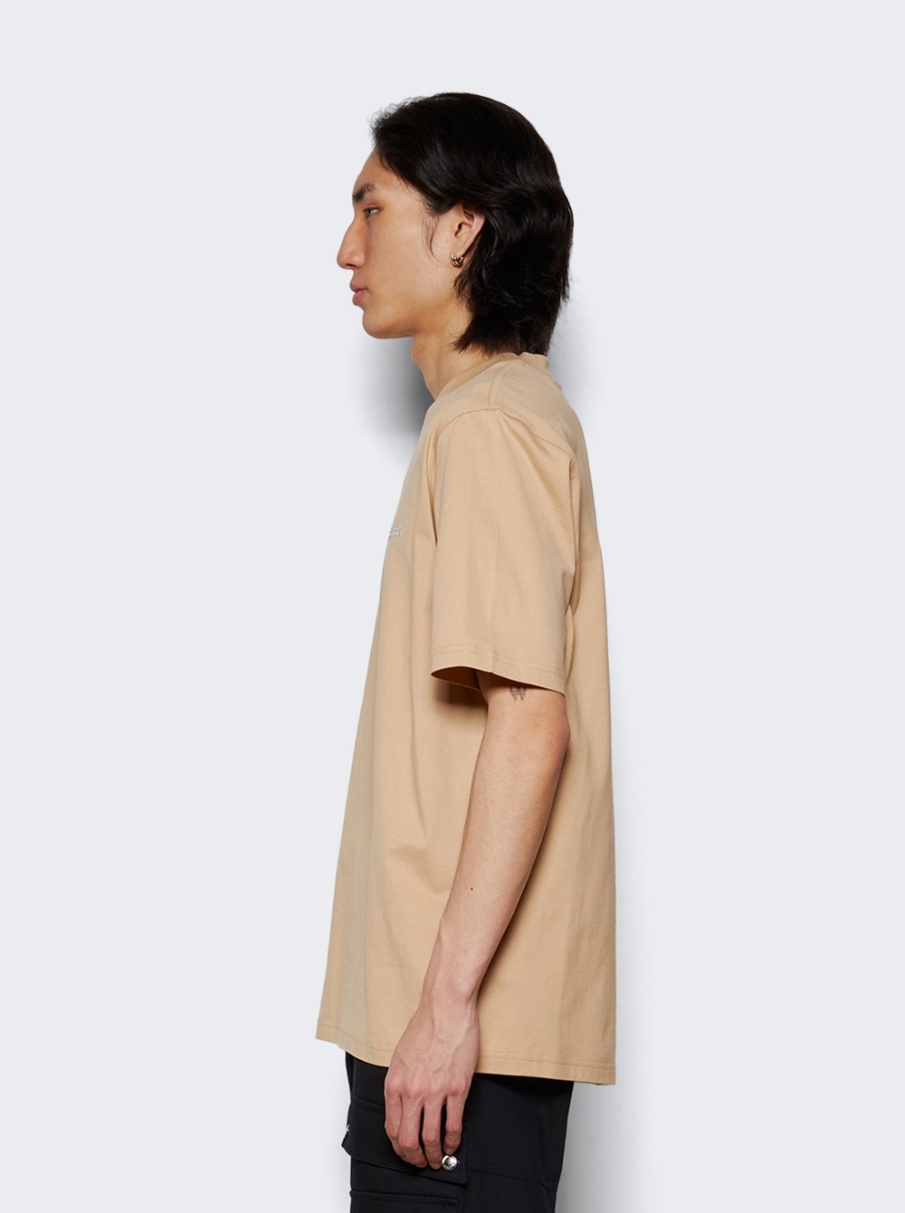 Logo Print Cotton T-shirt Soft Fawn - 4
