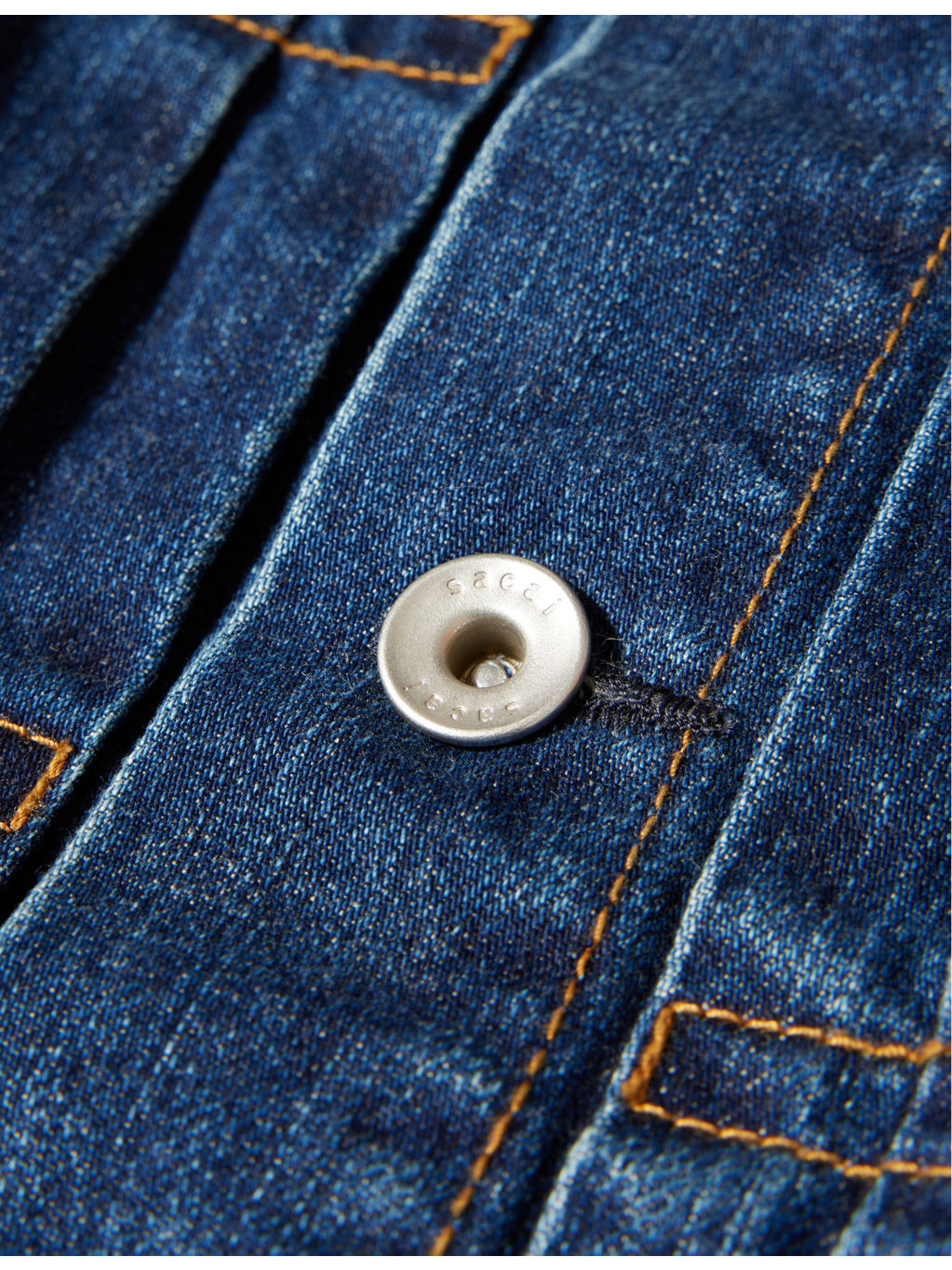 Shell-Panels Buttoned-Pockets Regular-Fit Denim Jacket - 7