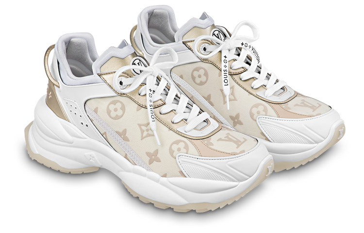 (WMNS) LOUIS VUITTON Run 55 Sneakers 'Beige Monogram White' 1ABHR3 - 2