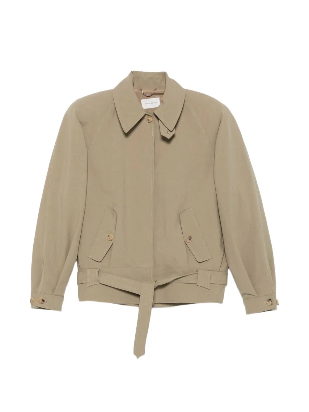 belted button-up jacket - 1