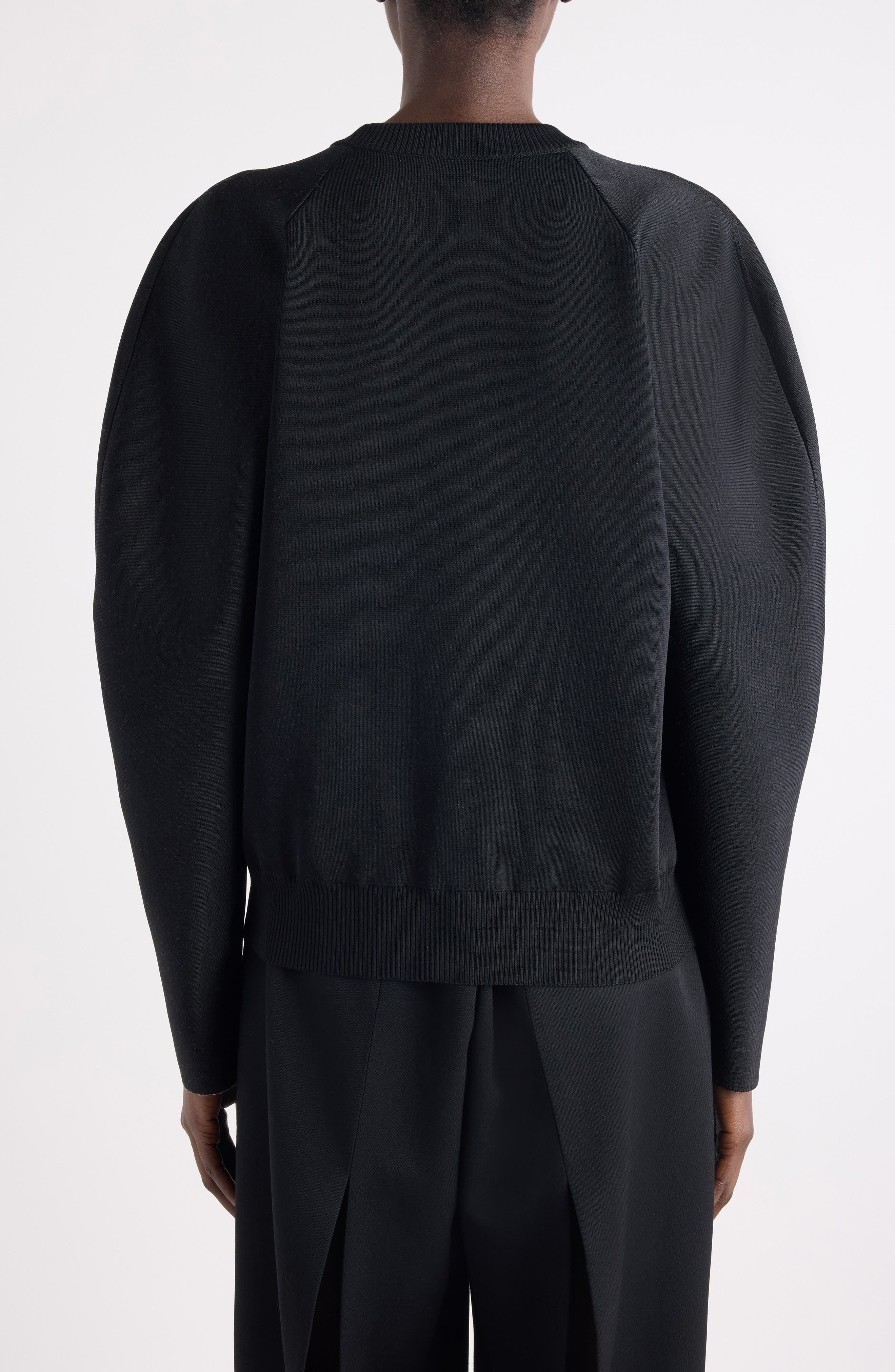 Givenchy Logo Intarsia Crewneck Sweater in Black at Nordstrom - 3