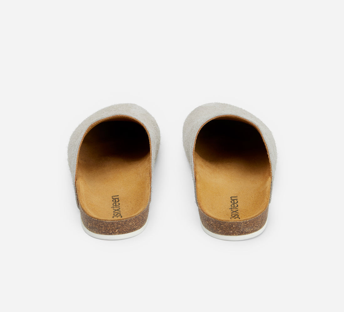 Mule - Shaggy Grey Suede - 3