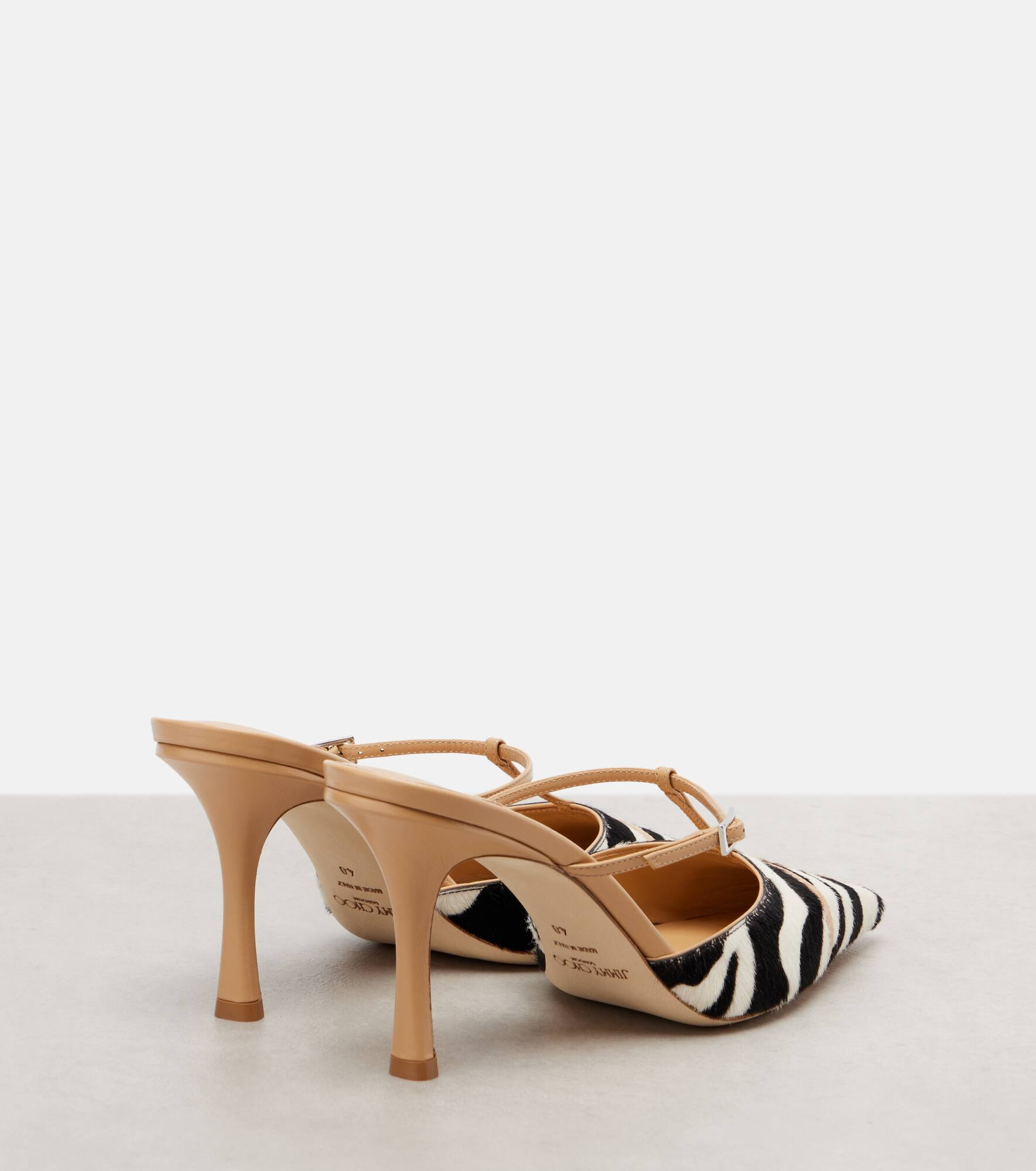 x Conner Ives Gloria 85 calf hair mules - 2