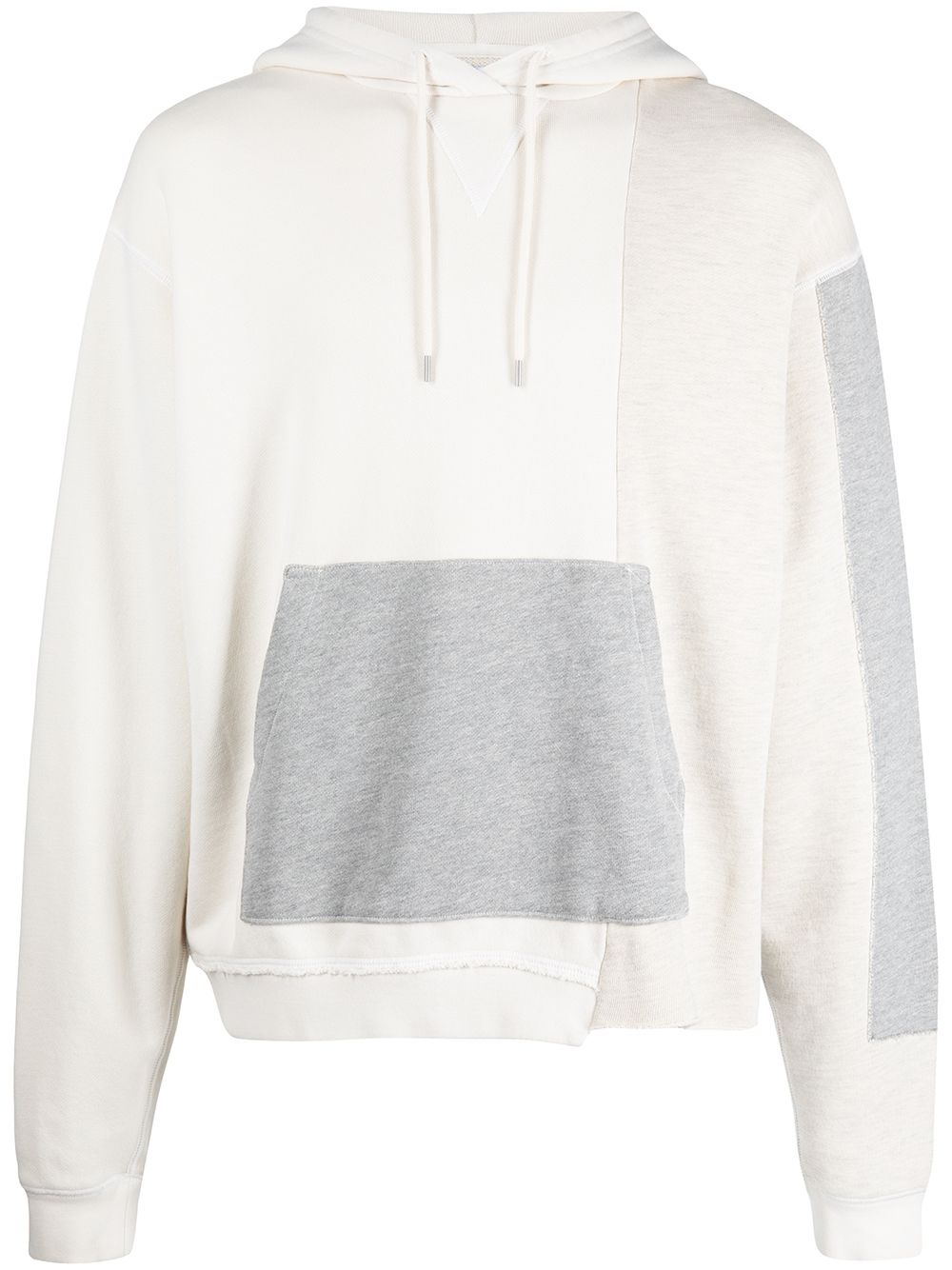 colour-block drawstring hoodie - 1