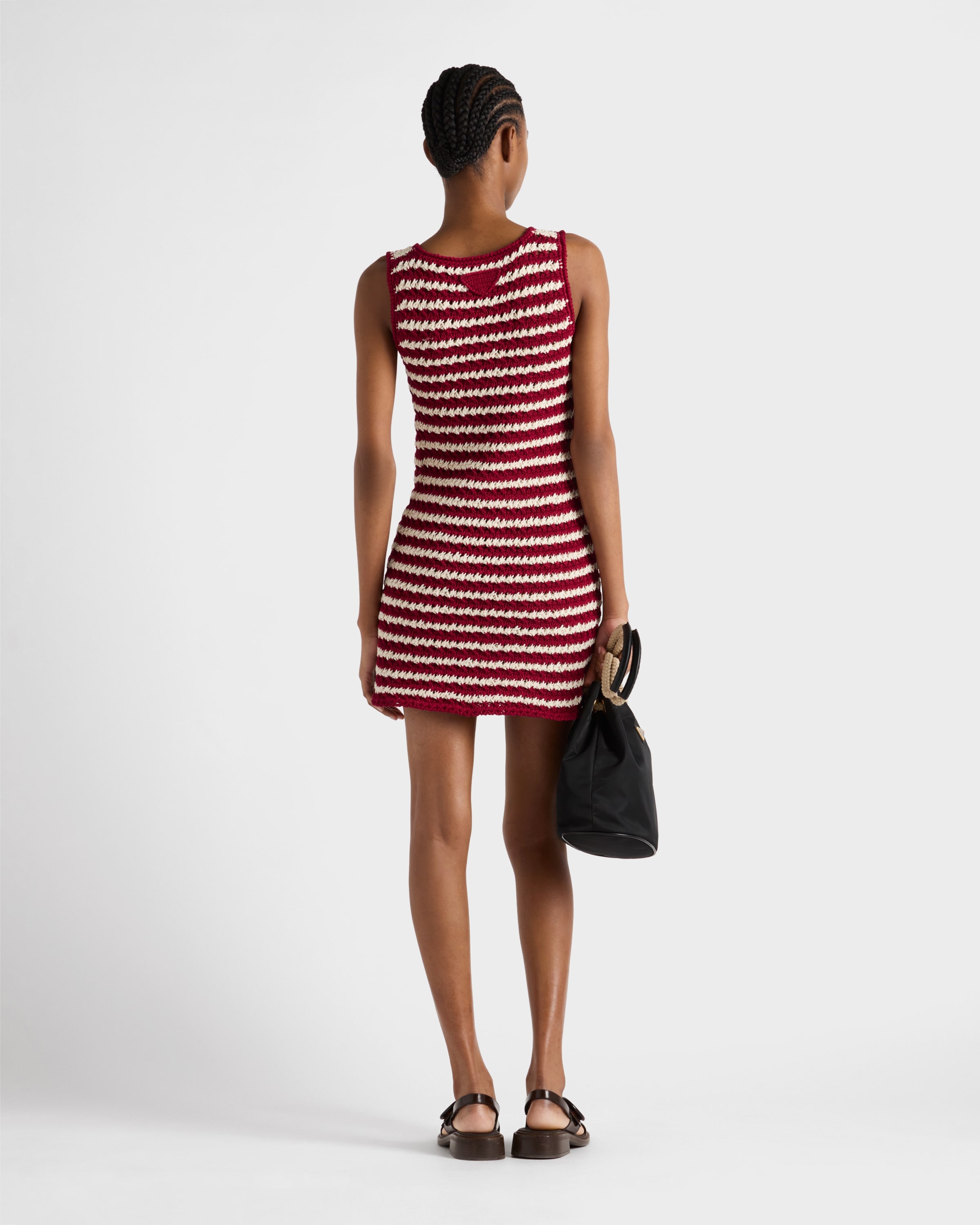 Cotton crochet mini-dress - 5