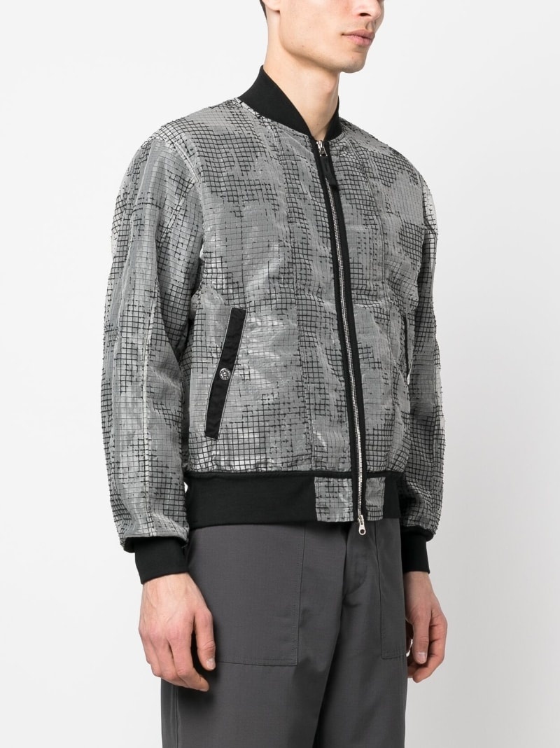 mesh-panel bomber jacket - 3