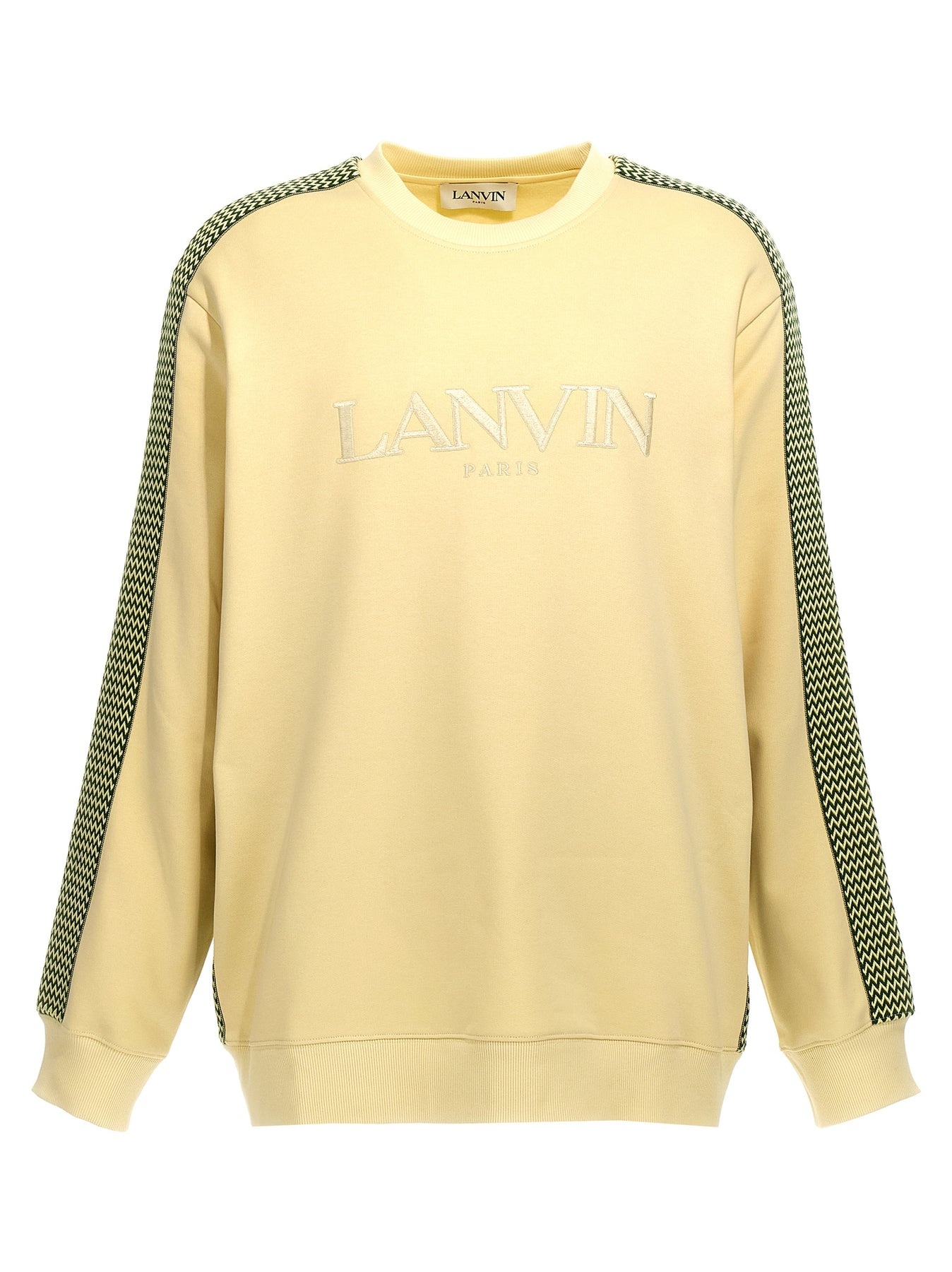 スウェット・トレーナー LANVIN 'Brode Lanvin Side Curb' sweatshirt Yellow Lanvin Brodé Lanvin Side Curb Sweatshirt Yellow