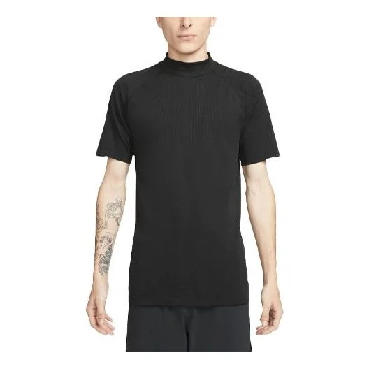 Men's Nike x MMW Crossover Loose Solid Color Short Sleeve Black T-Shirt DD9437-010 - 1