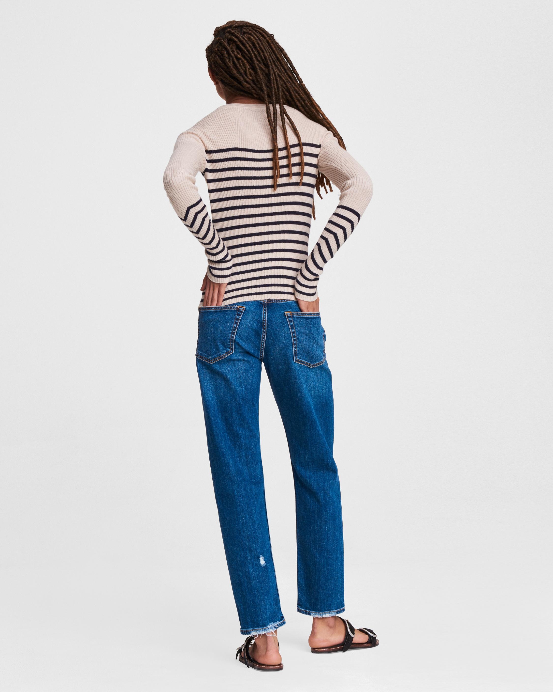 Kate Striped Cotton Cashmere Long Sleeve - 5