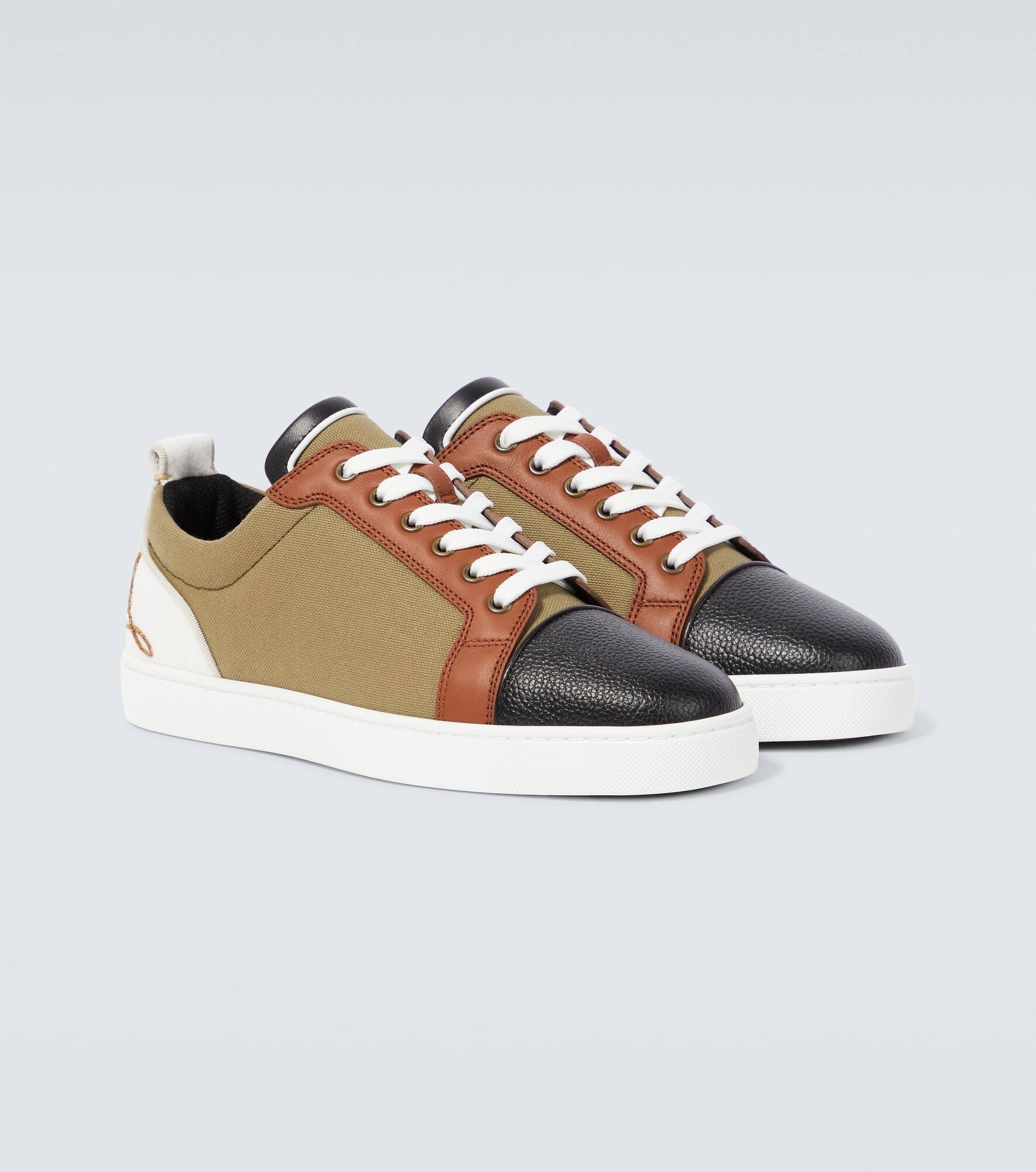Fun Louis Junior leather and canvas sneakers - 5