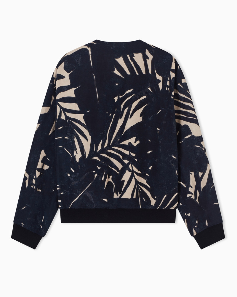 LINEN-BLEND JACKET WITH FOLIAGE-PRINT PATTERN 3
