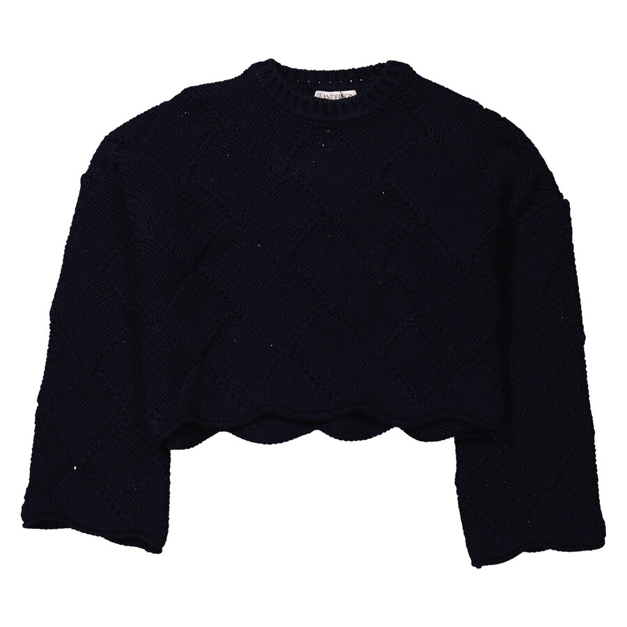 JW Anderson Cropped Weave Knitted Jumper - 5